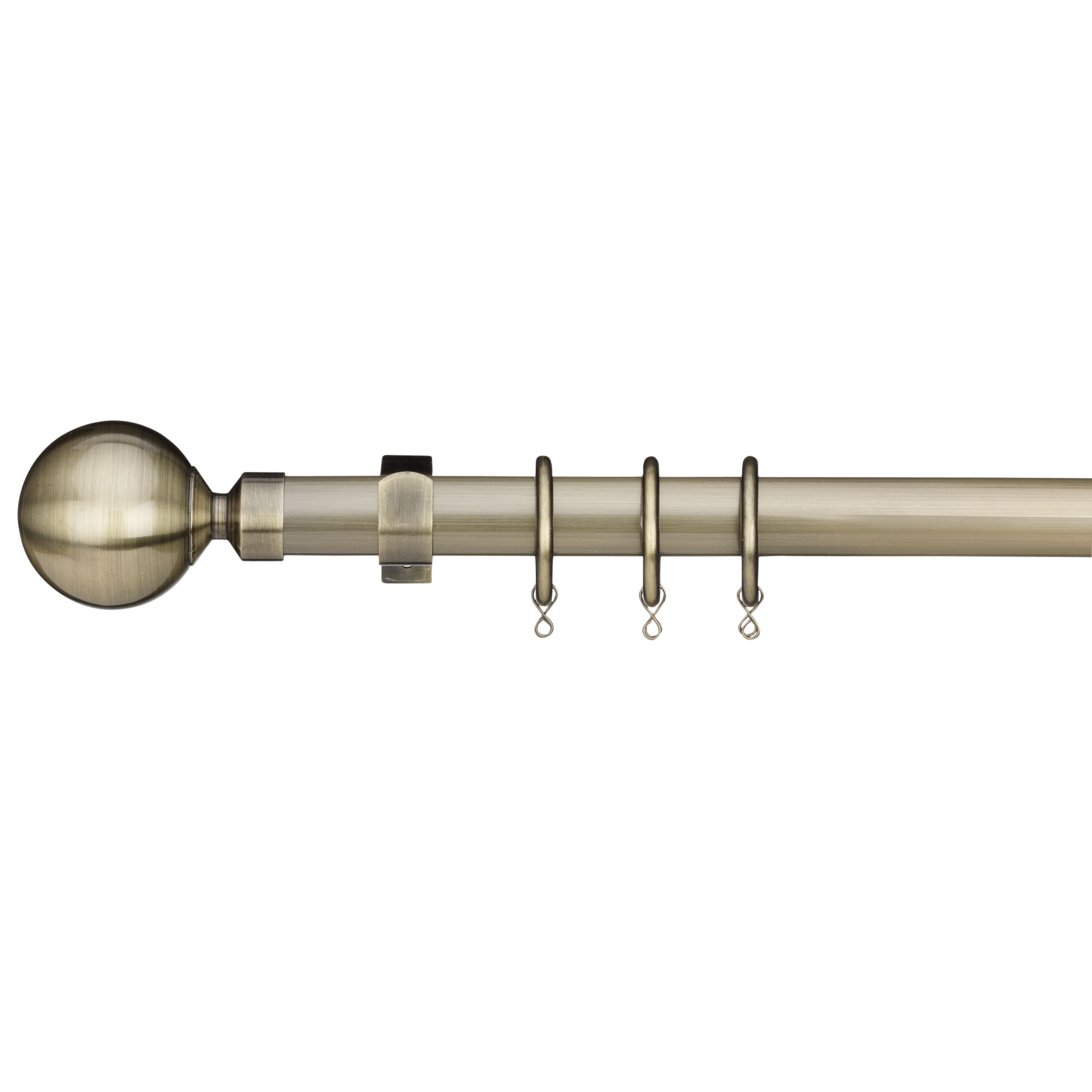 John Lewis Aged Brass Extendable Curtain Pole