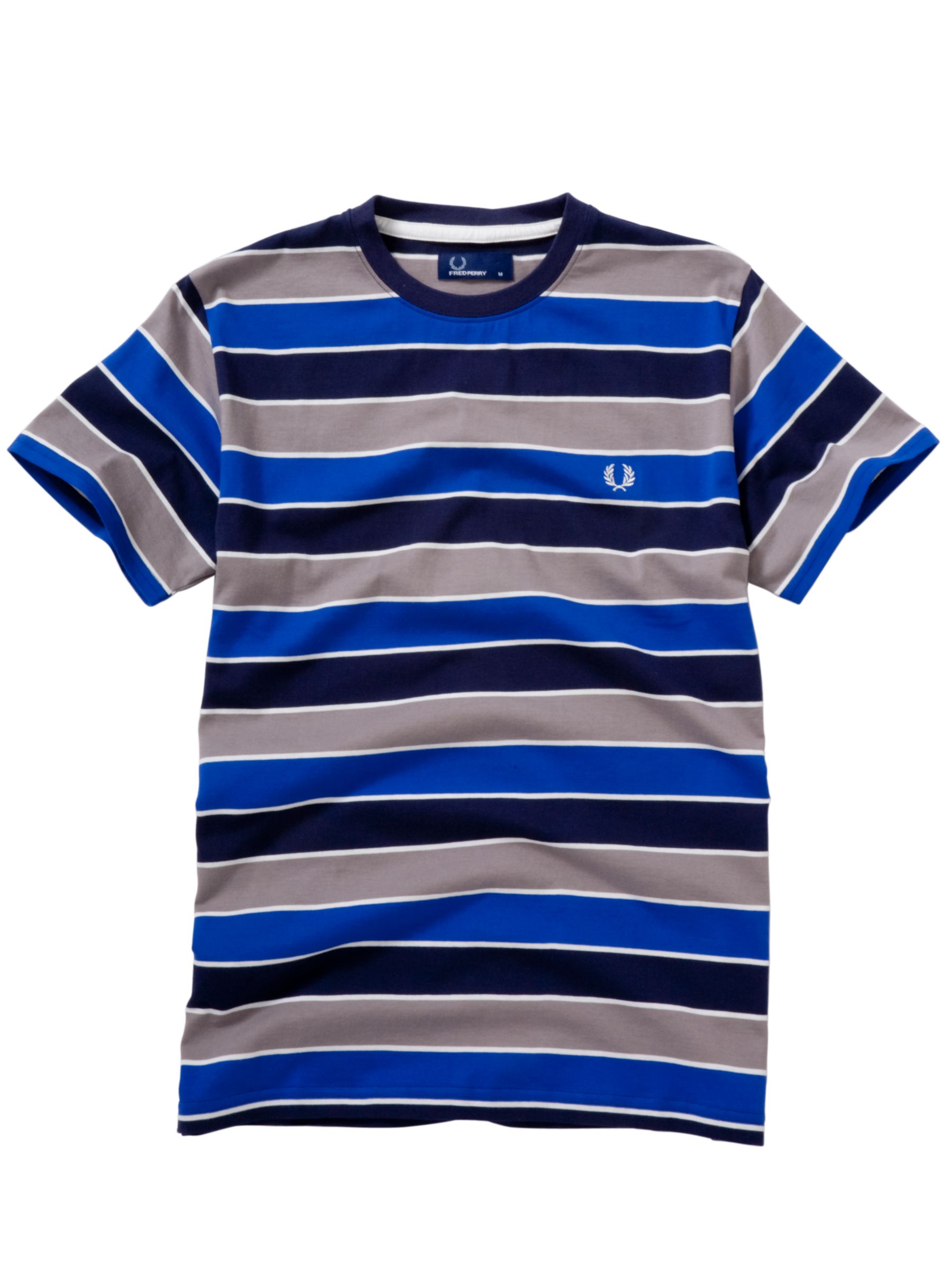 Fred Perry Multi Stripe T-Shirt, Carbon blue