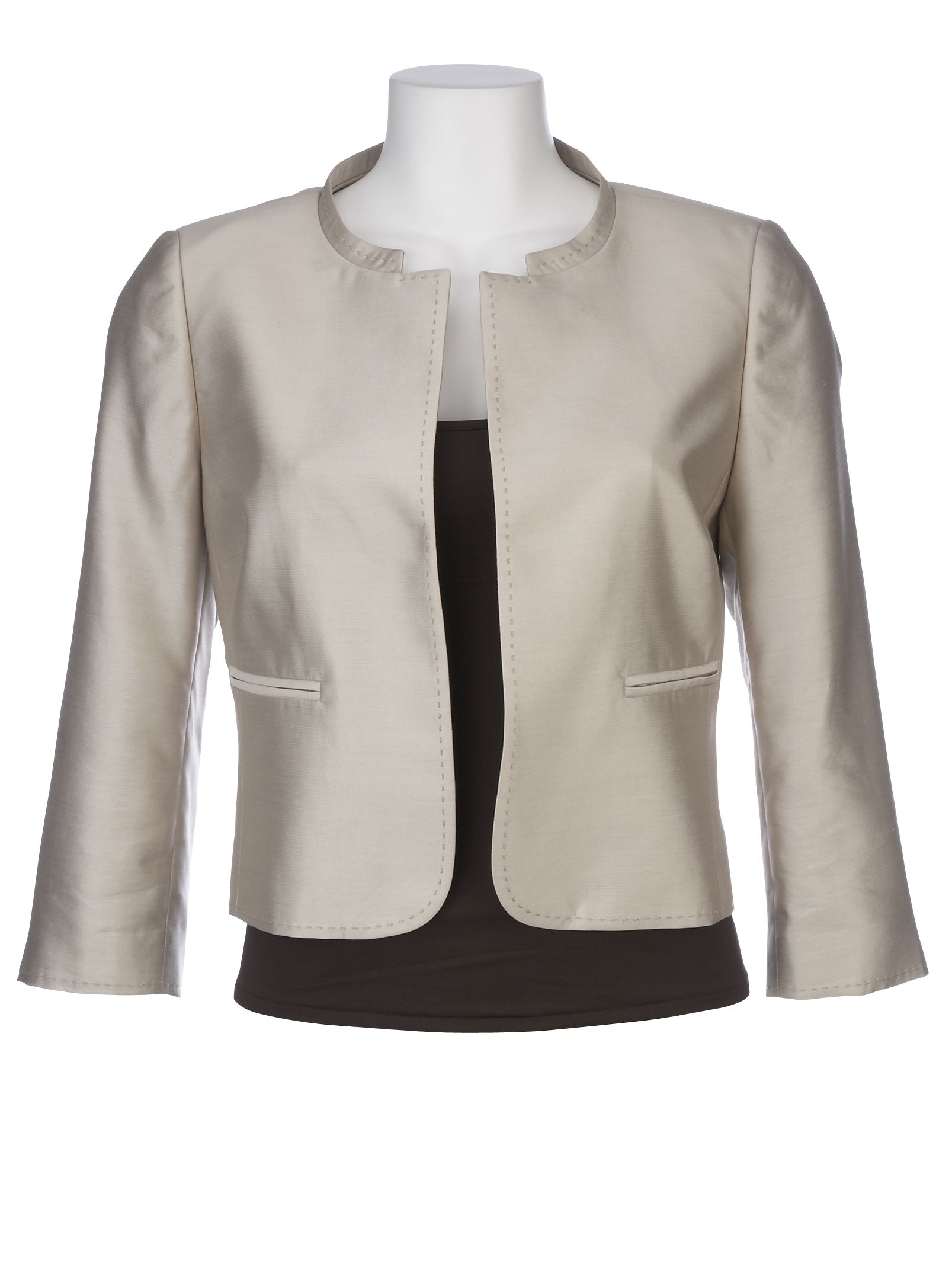 Fenn Wright Manson Double Face Silk Jacket, Oatmeal at John Lewis