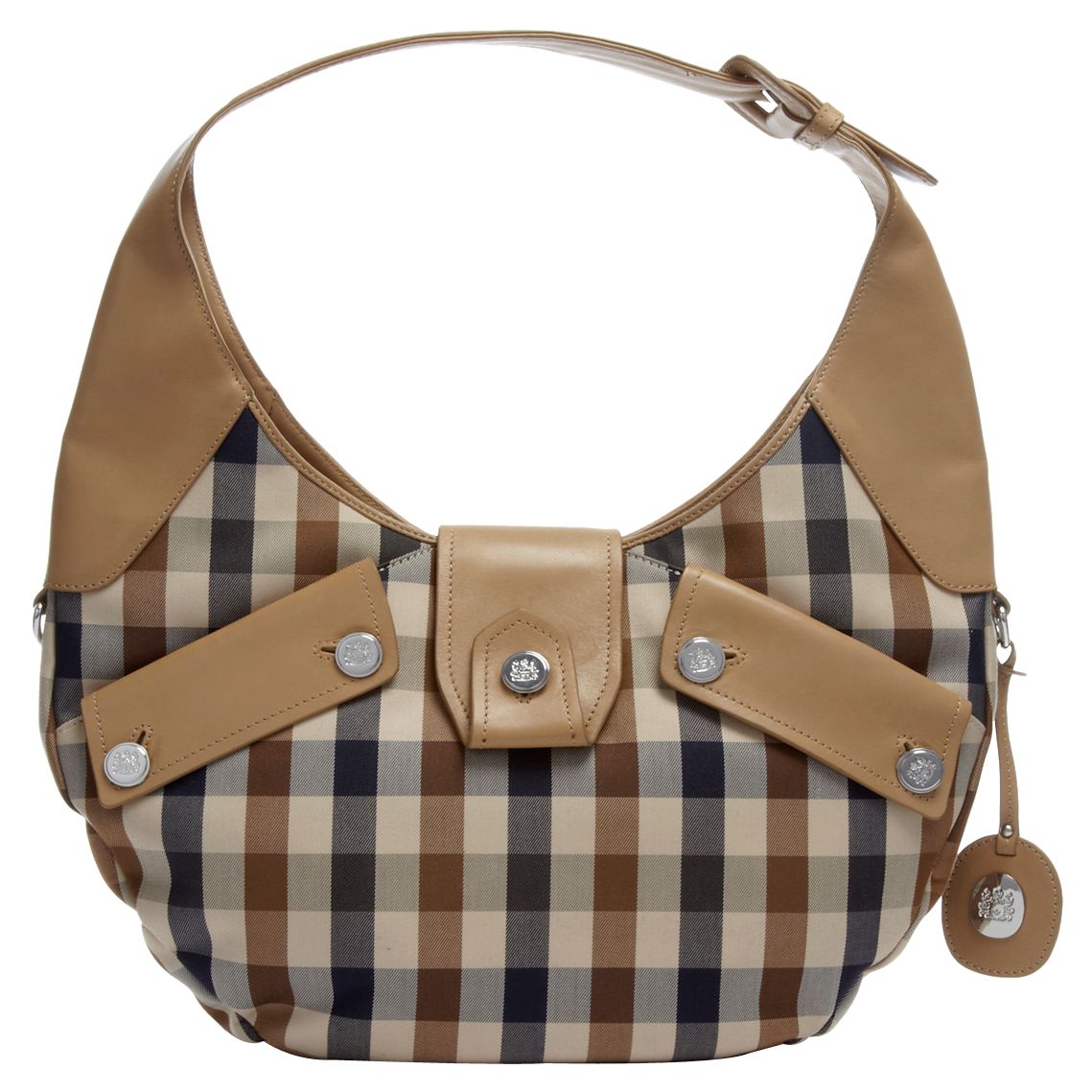 Aquascutum Hunter Hobo Handbag, Taupe at JohnLewis