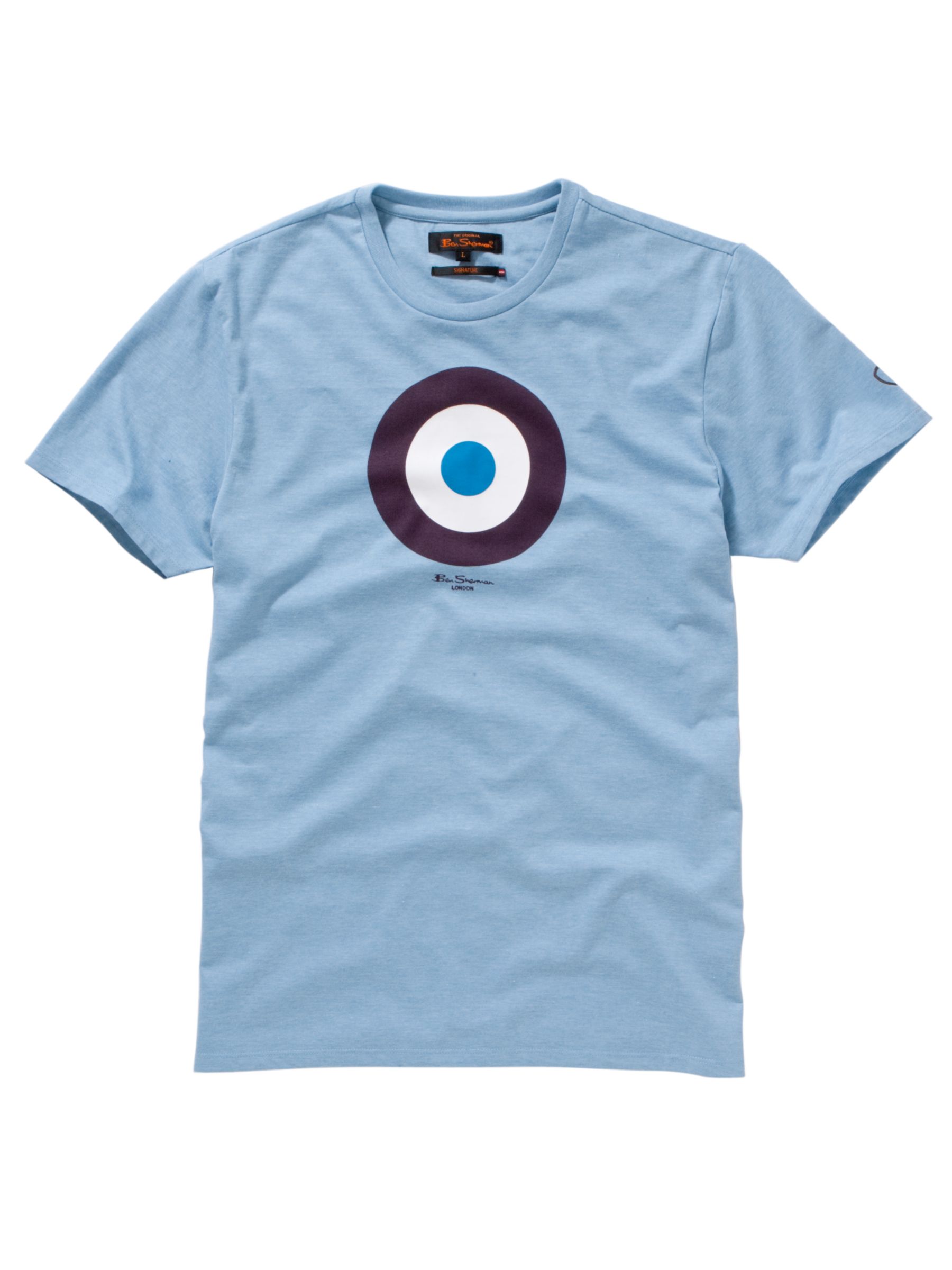 Ben Sherman Target Print T-Shirt, Blue Marl
