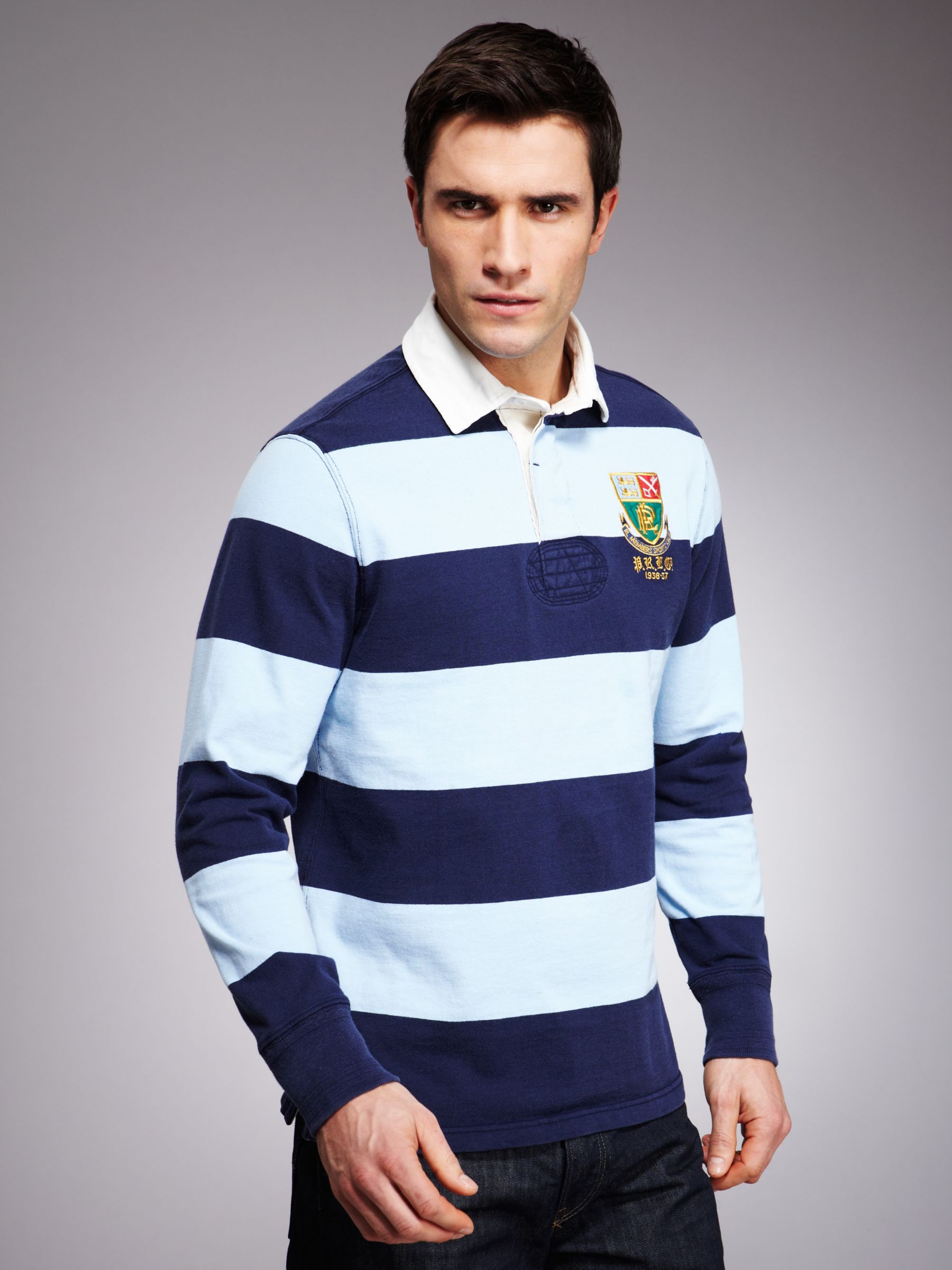 Custom-Fit Stripe Rugby Shirt,