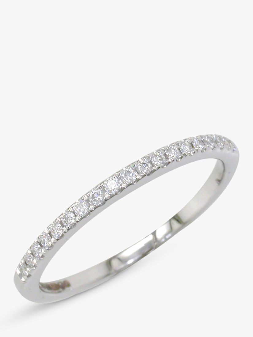18ct White Gold Diamond Claw Set Eternity Ring at JohnLewis