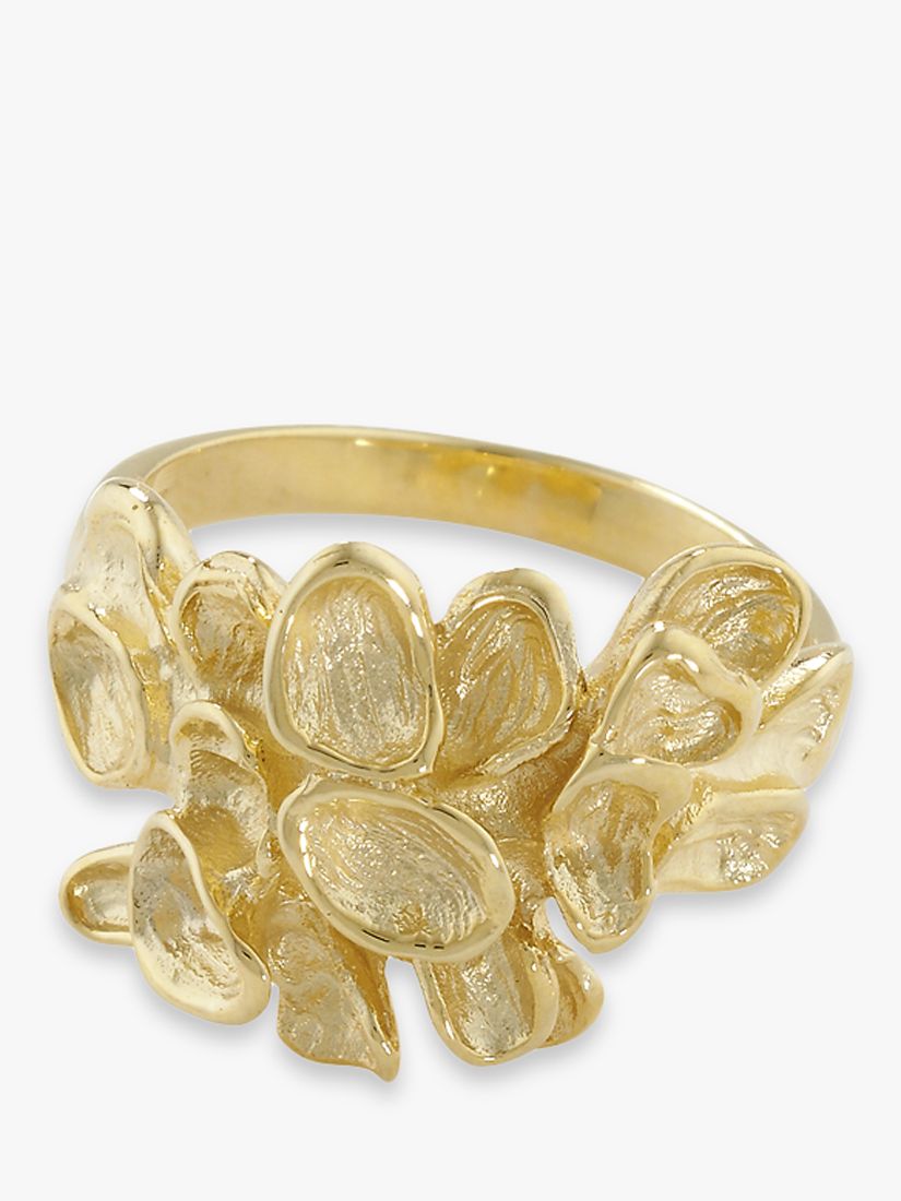 London Road 9ct Yellow Gold Leaf Ring at John Lewis