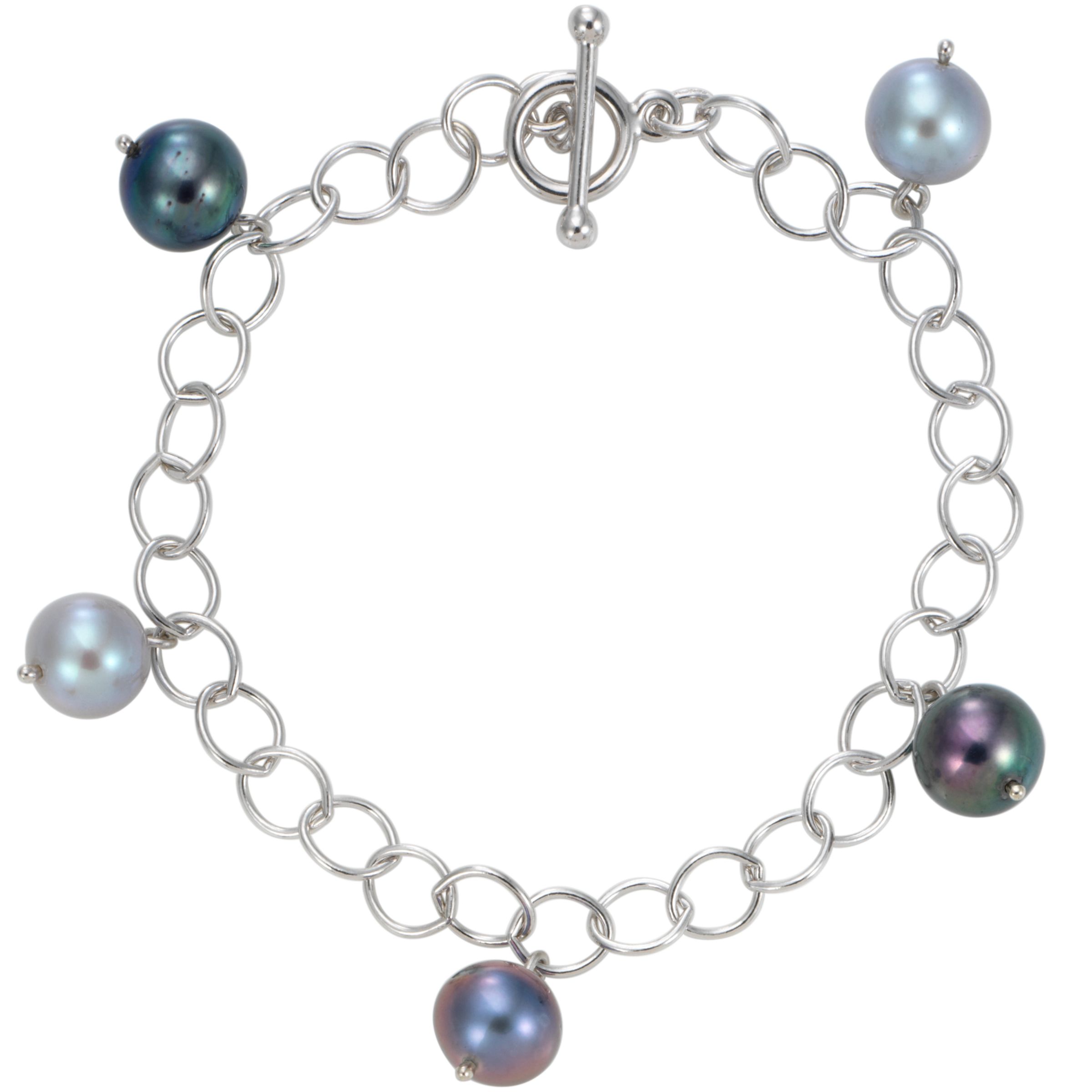 London Road White Gold and Pastel Cultured Fresh Water Pearl Bracelet at John Lewis