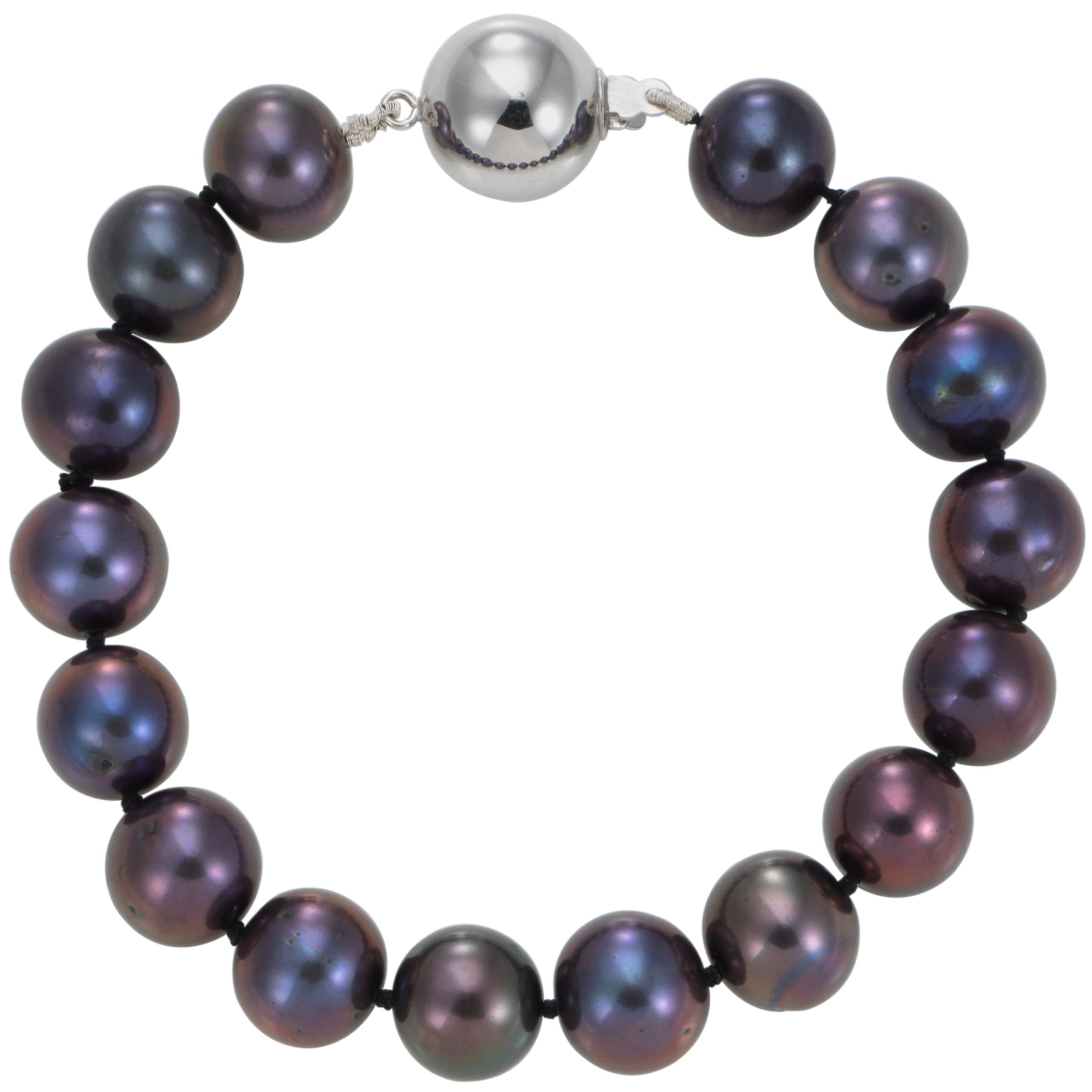 7" Cultured Pearl Blueberry Knotted Bracelet, One size at John Lewis