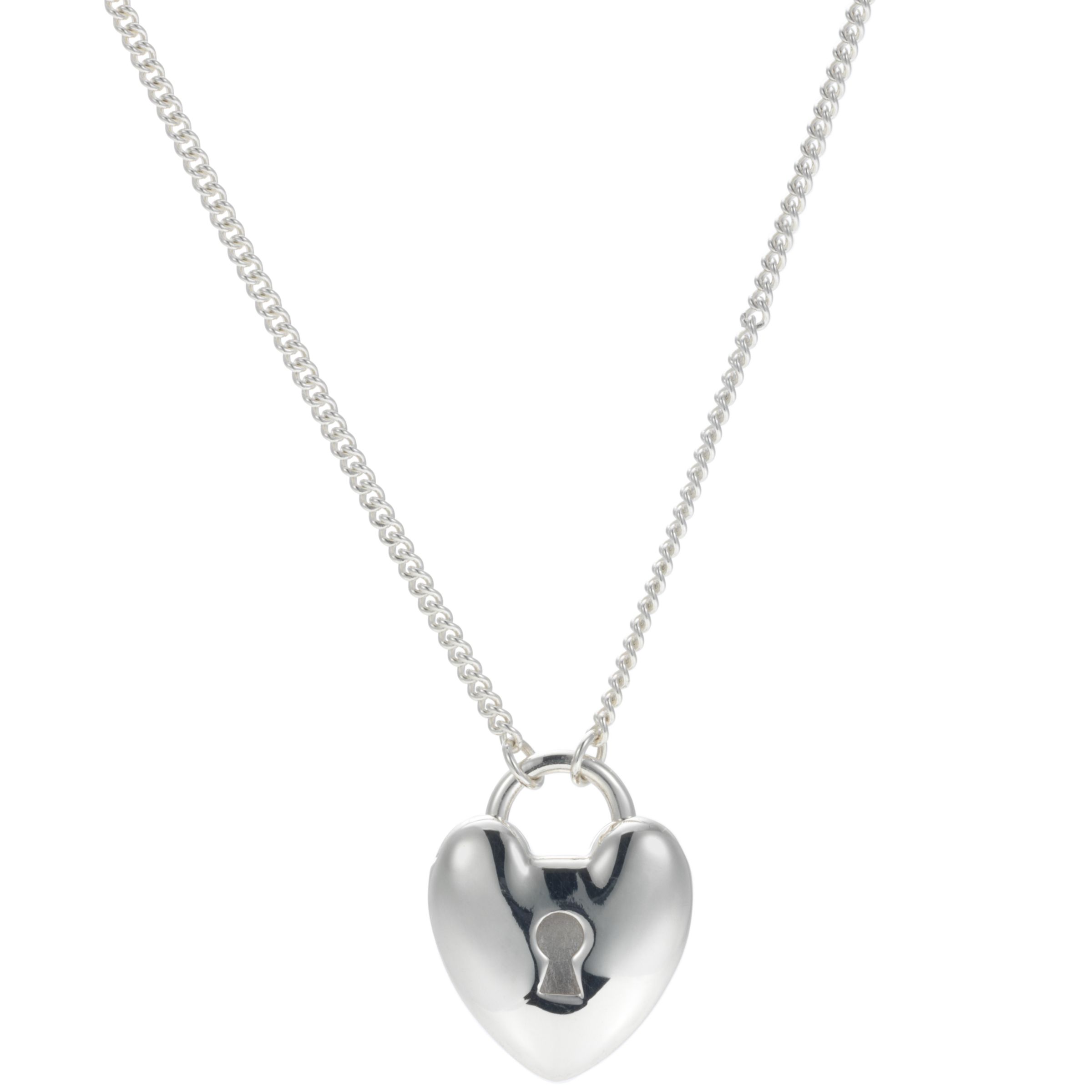 Dinny Hall Heart Padlock Pendant on Long Chain Pendant Necklace