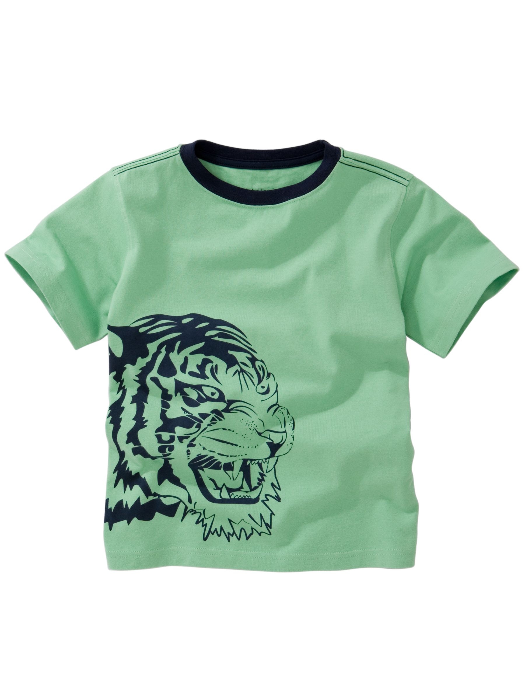 John Lewis Boy Tiger Graphic T-Shirt, Green