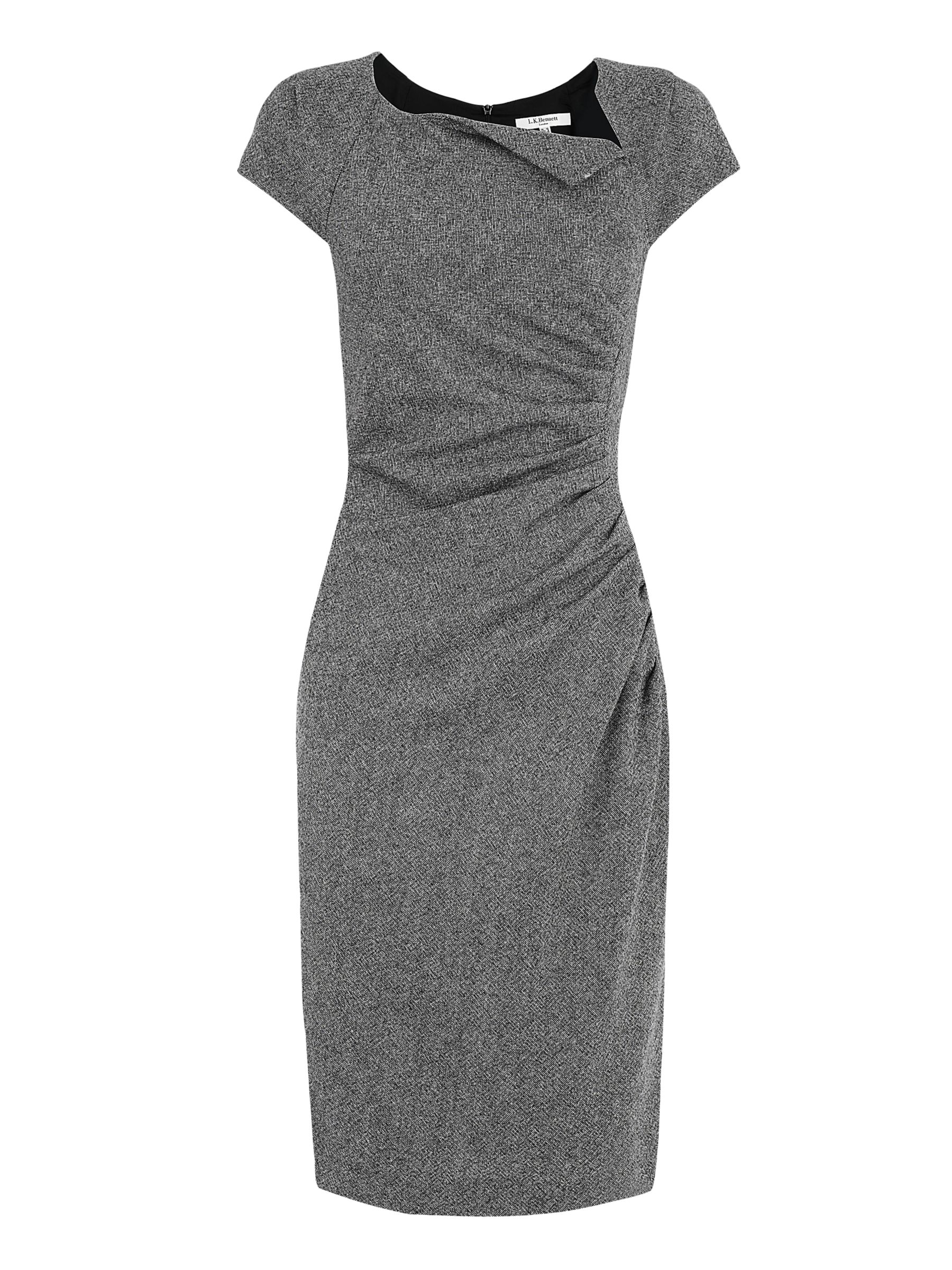 L.K.Bennett Davina Wool City Dress, Grey at John Lewis