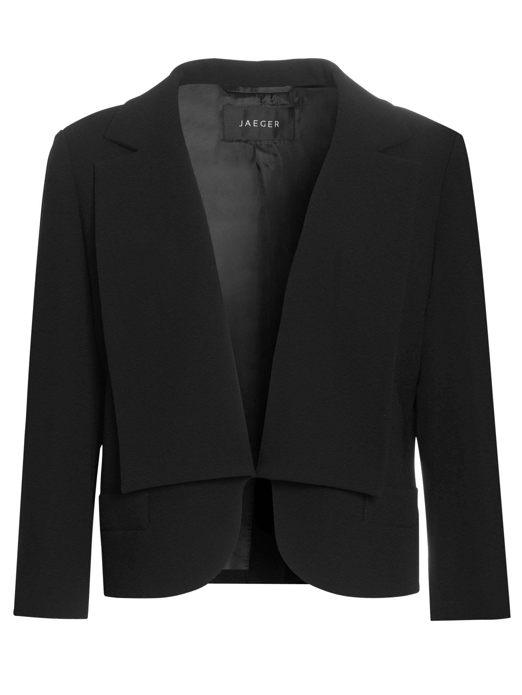 Jaeger Crepe Jacket, Black at John Lewis