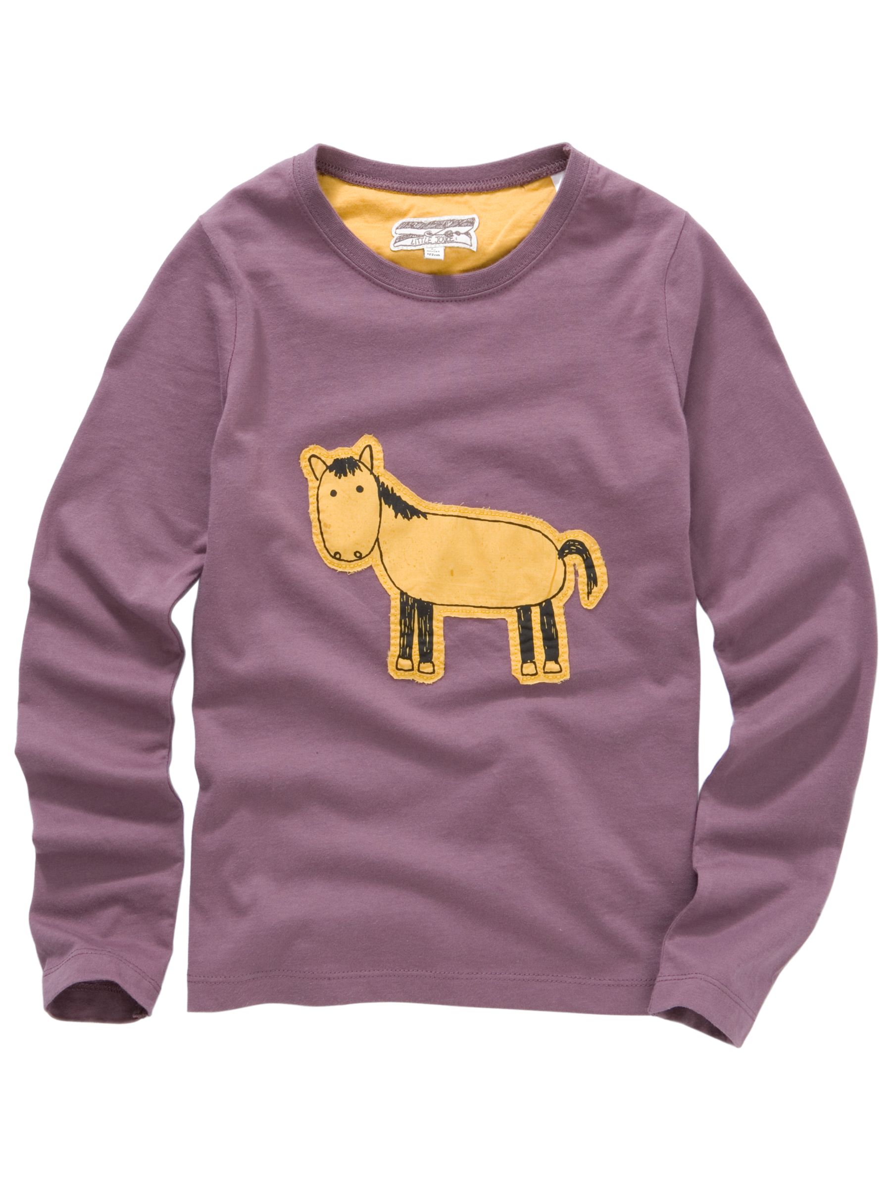 Little Joules Horse Applique T-Shirt, Brown