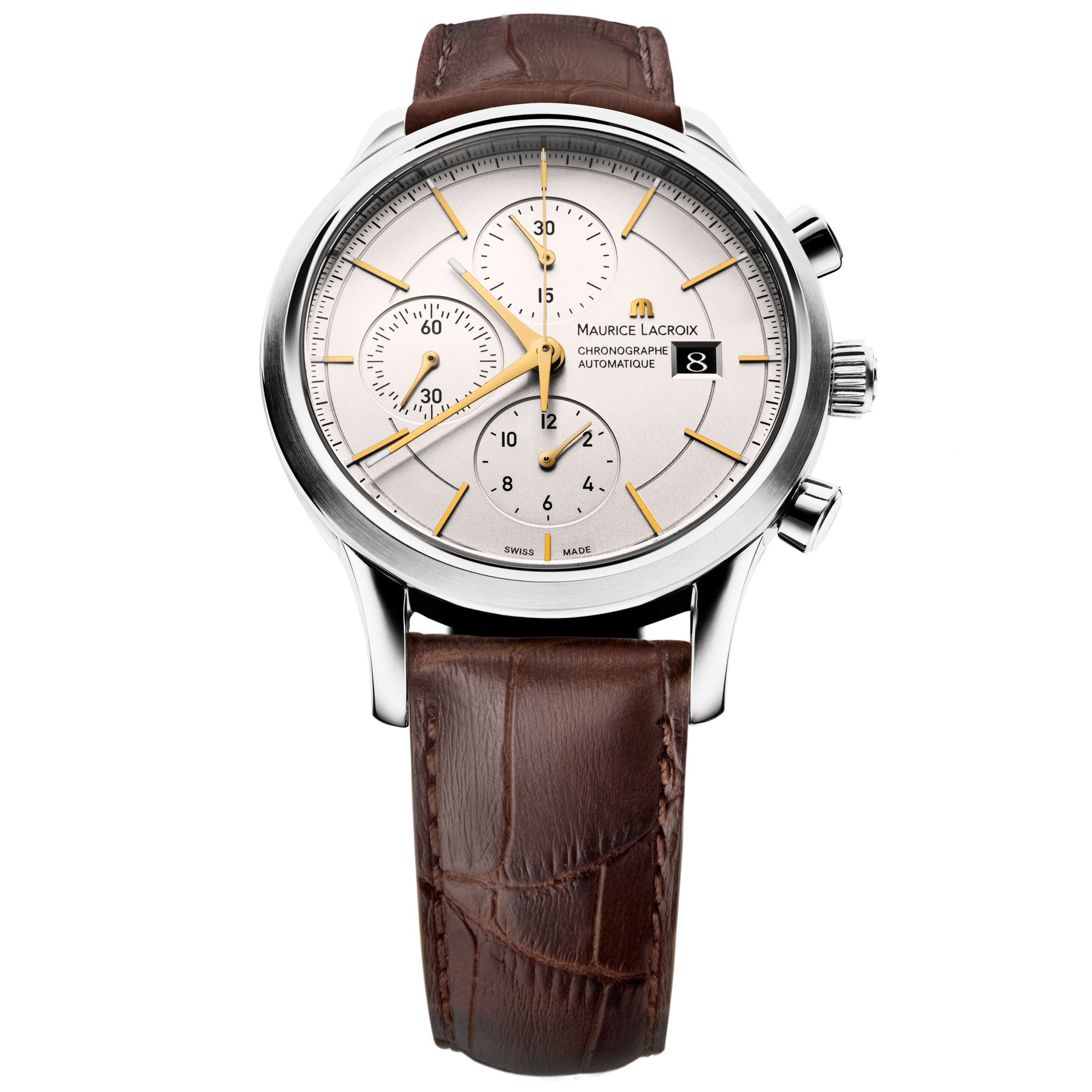 Maurice Lacroix LC6058-SS001-131 Les Classique Leather Chronograph Watch