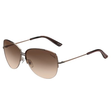 Gucci Women's Semi Rimless Catseye Sunglasses, Bronze at John Lewis