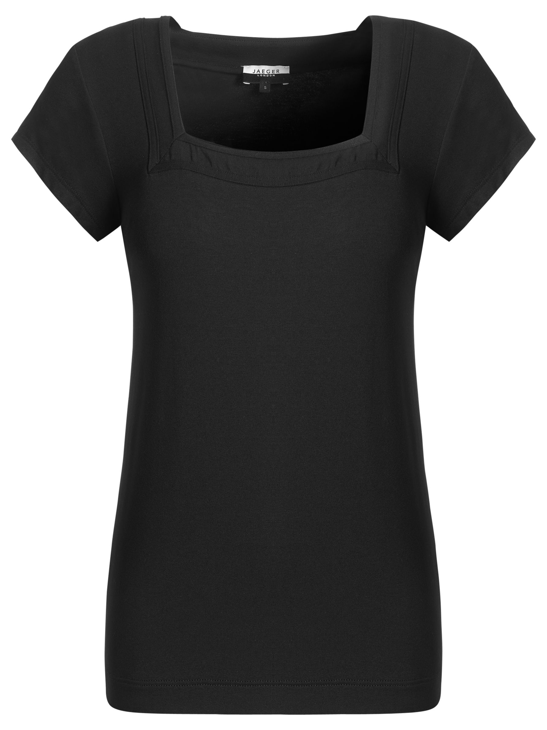 Self Piping Jersey T-Shirt, Black