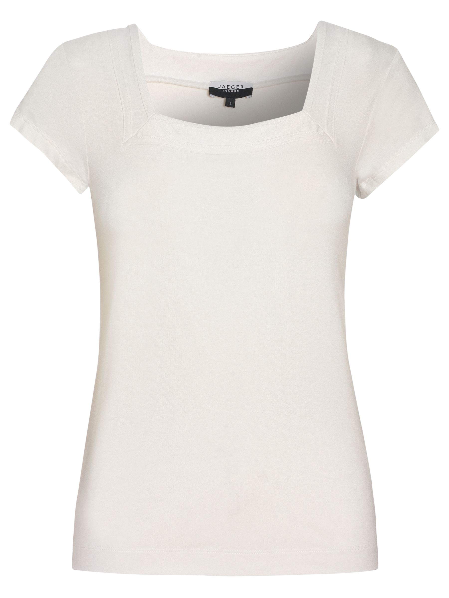 Jaeger Self Piping Jersey T-Shirt, Ivory