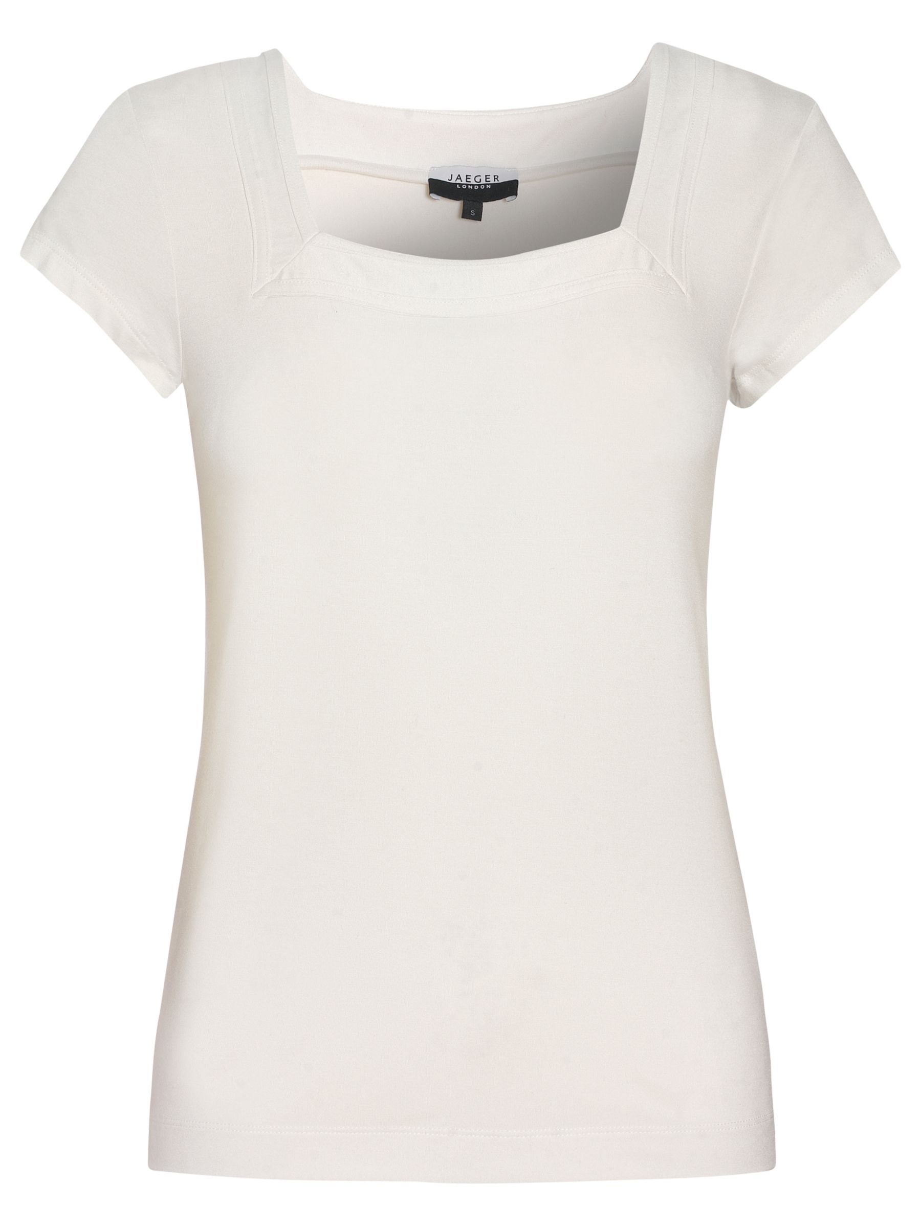 Self Piping Jersey T-Shirt, Ivory