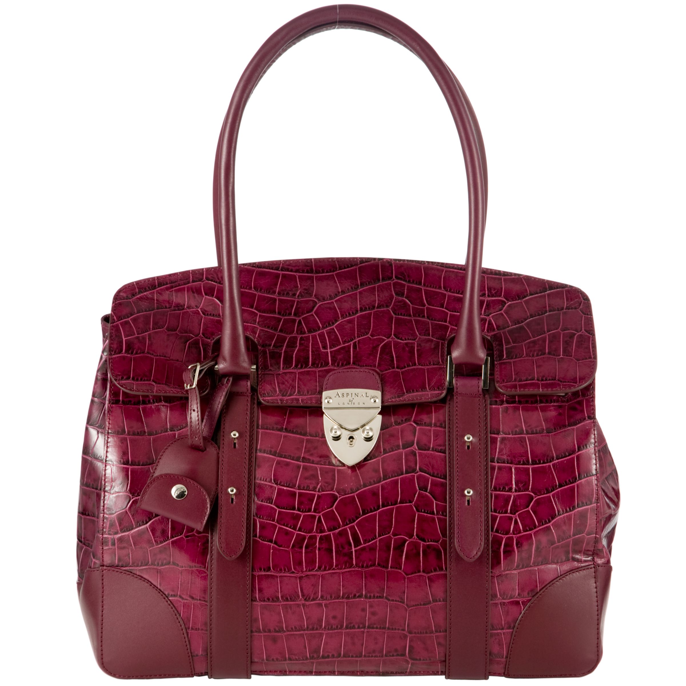 Aspinal of London Berkeley Shoulder Handbag, Purple at John Lewis