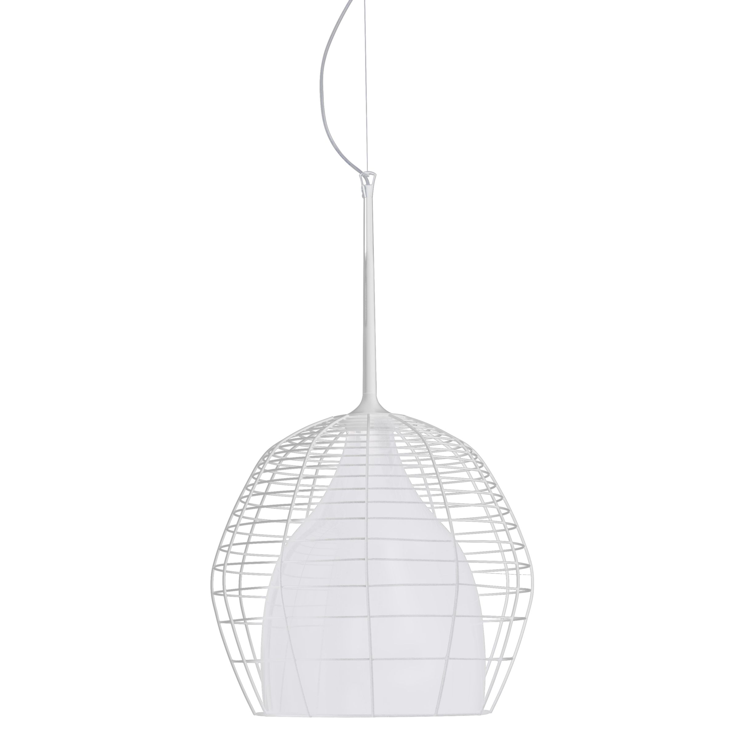 with Foscarini Cage Ceiling Light, White