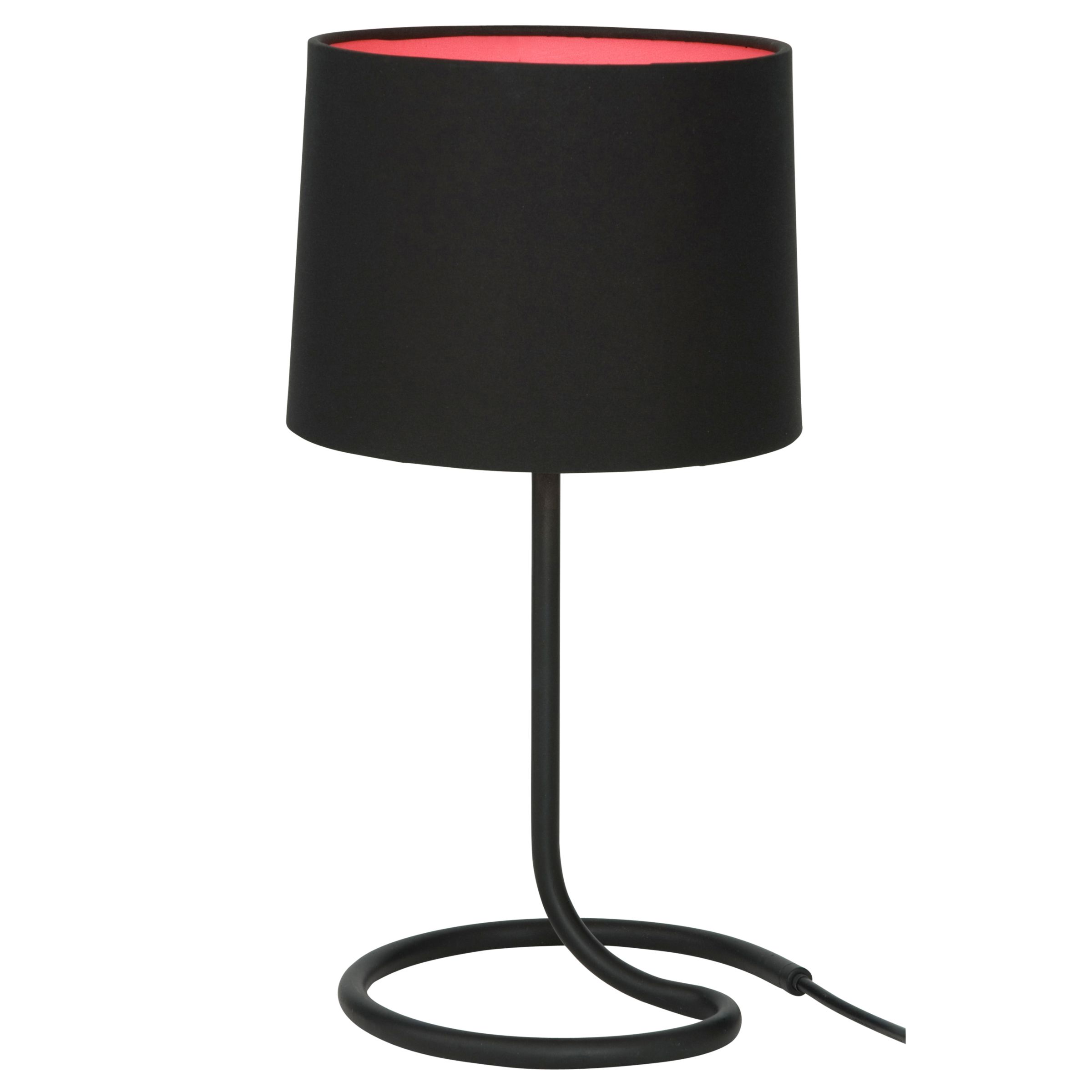 Hollie Table Lamp, Pink/ Black