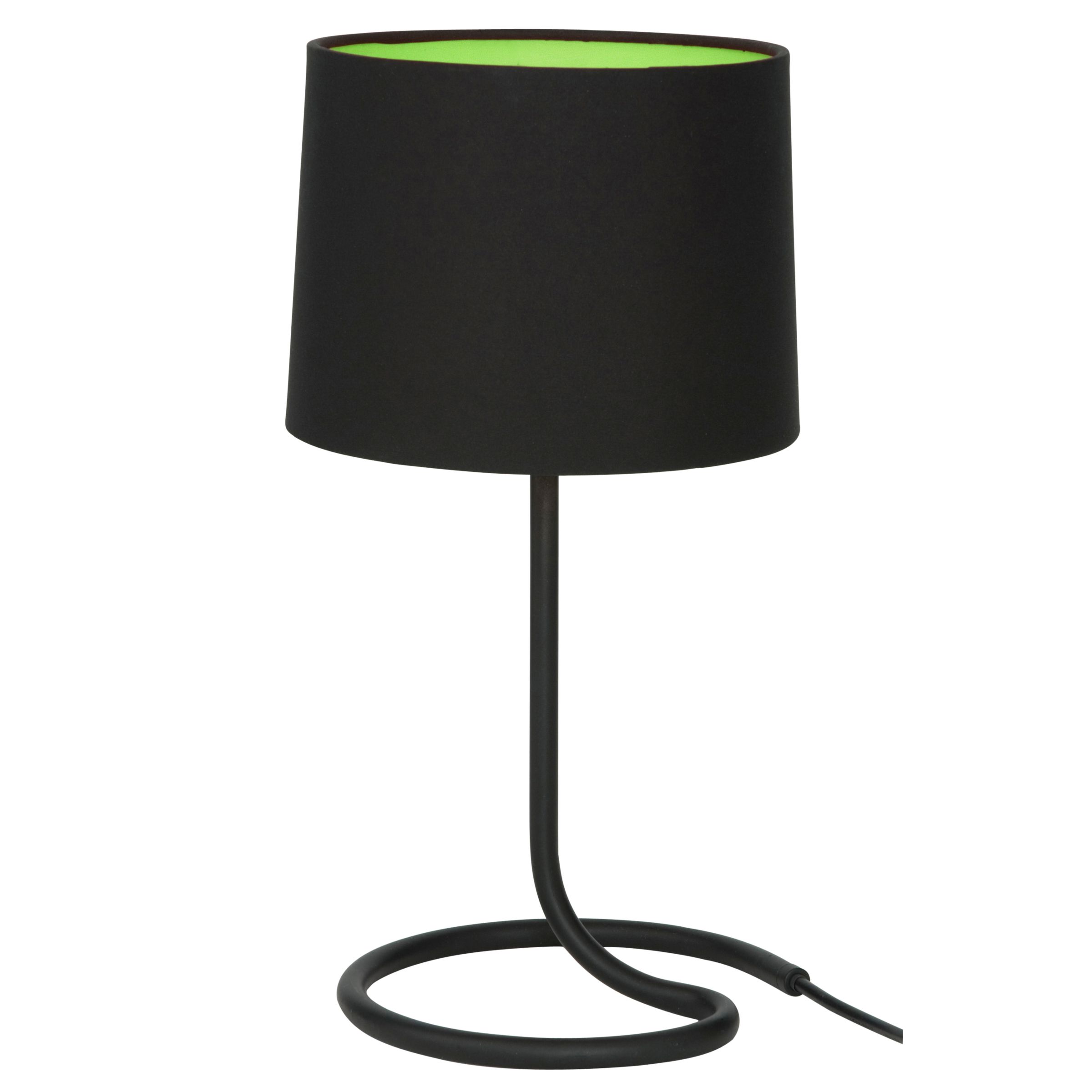John Lewis Hollie Table Lamp, Green / Black