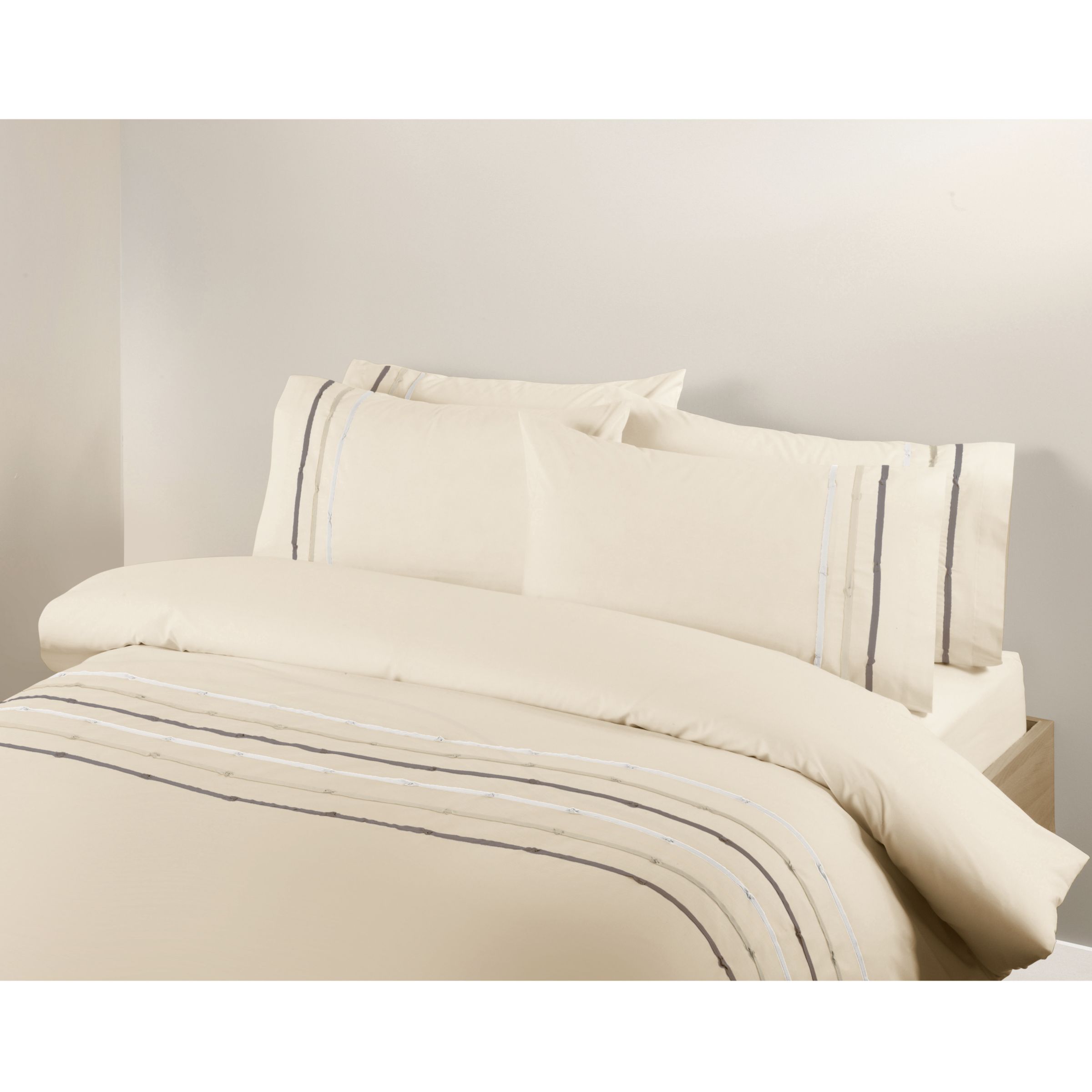 John Lewis Ribbon Knots Duvet Cover Set, Natural