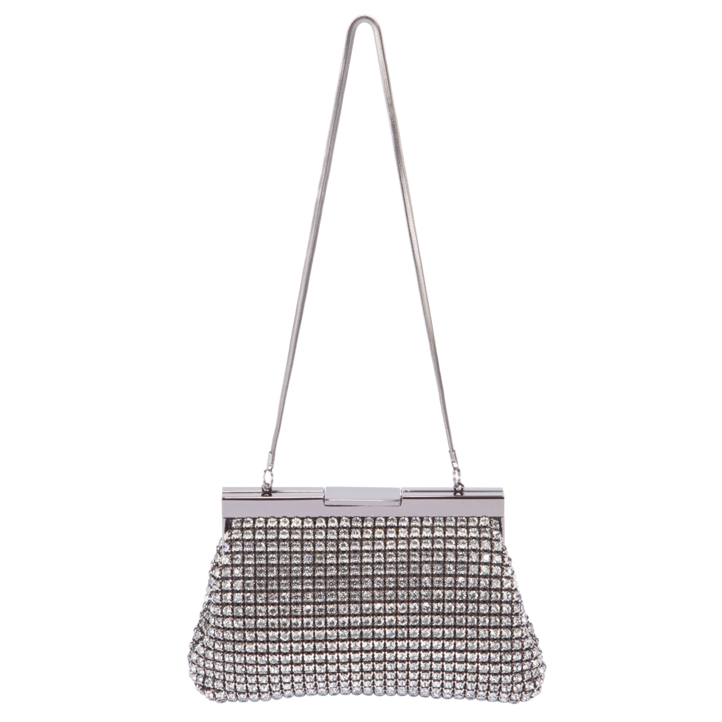 L.K. Bennett Lucia Mini Crystal Clutch Bag, Black at John Lewis