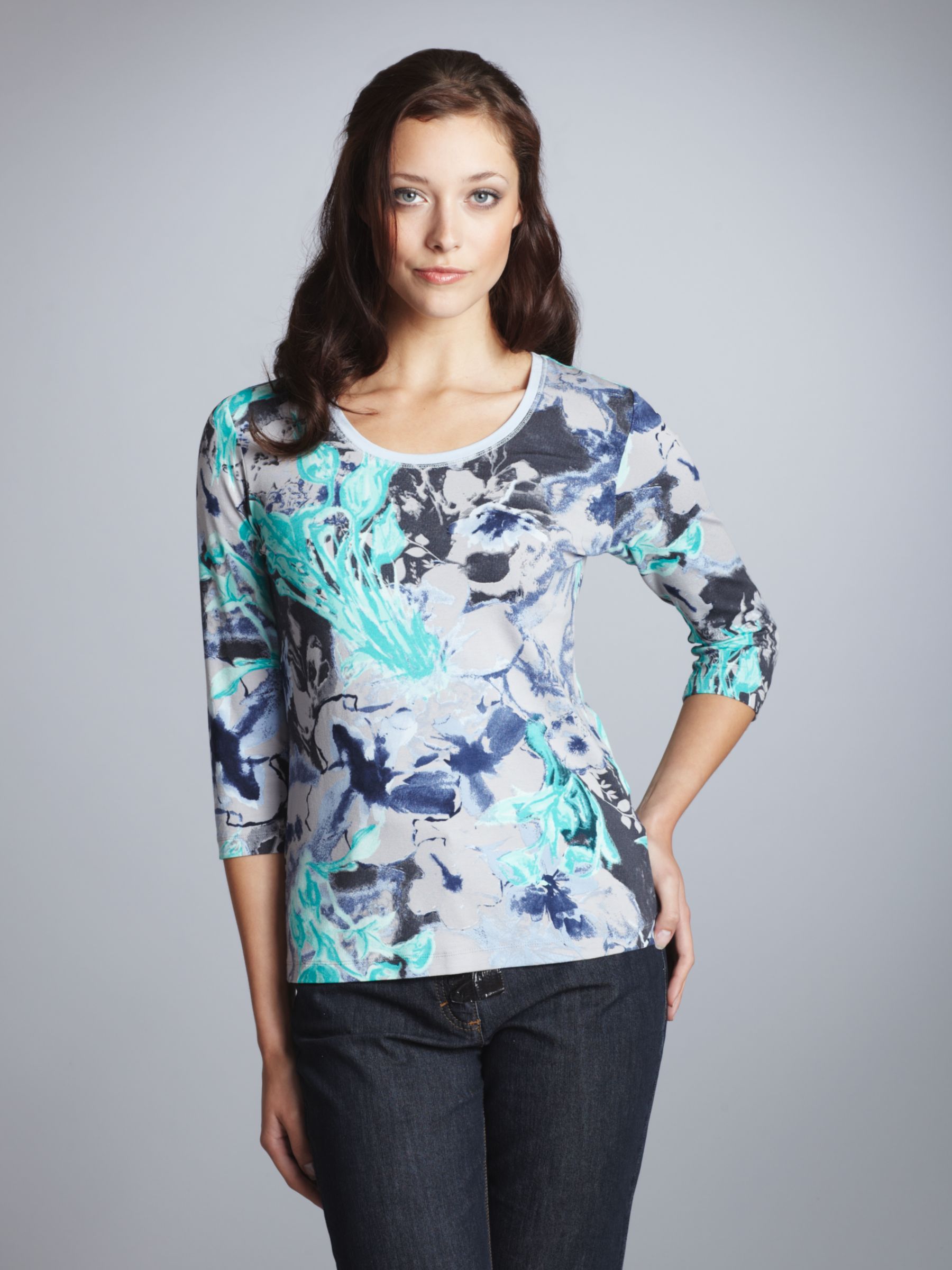 Printed Flower T-Shirt, Multi