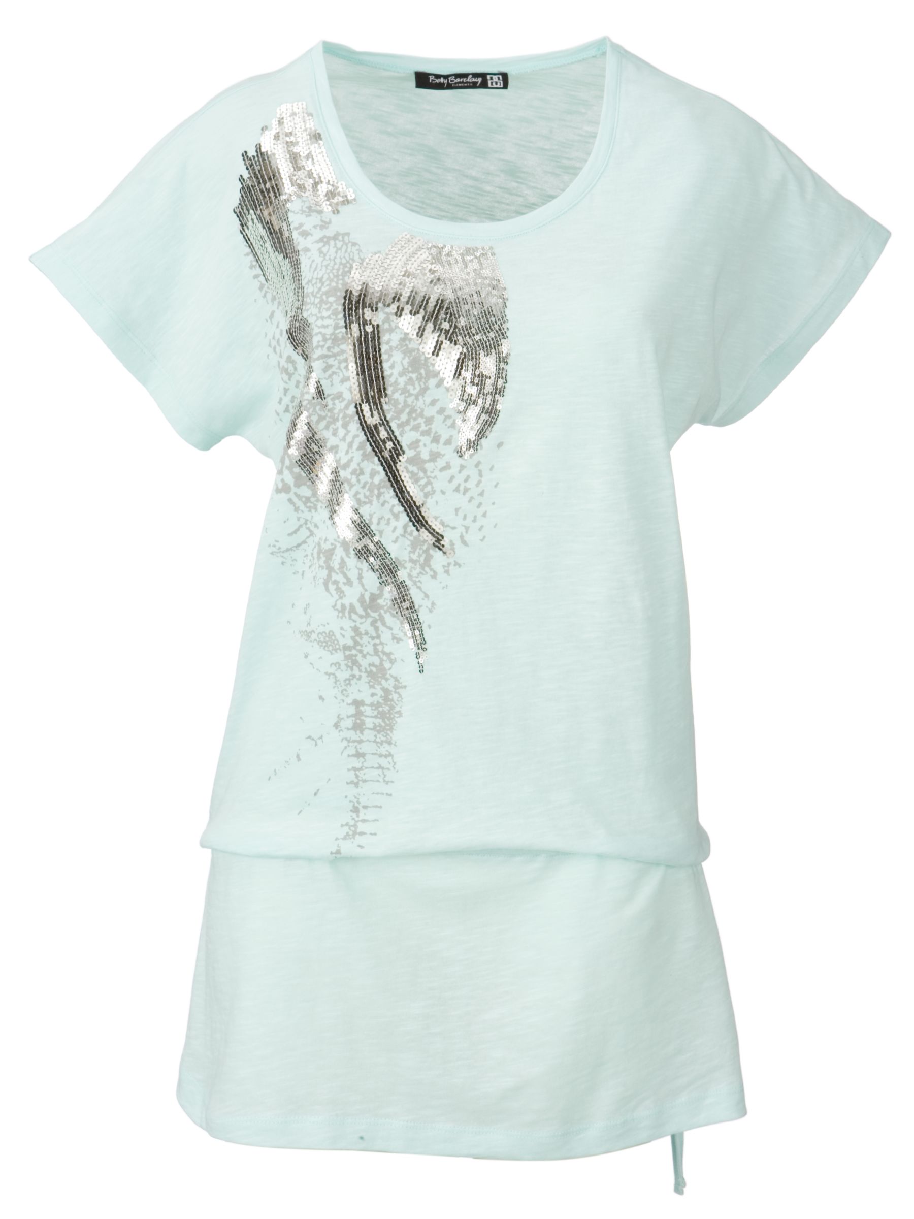 Sequin Motif Tunic T-Shirt, Mint