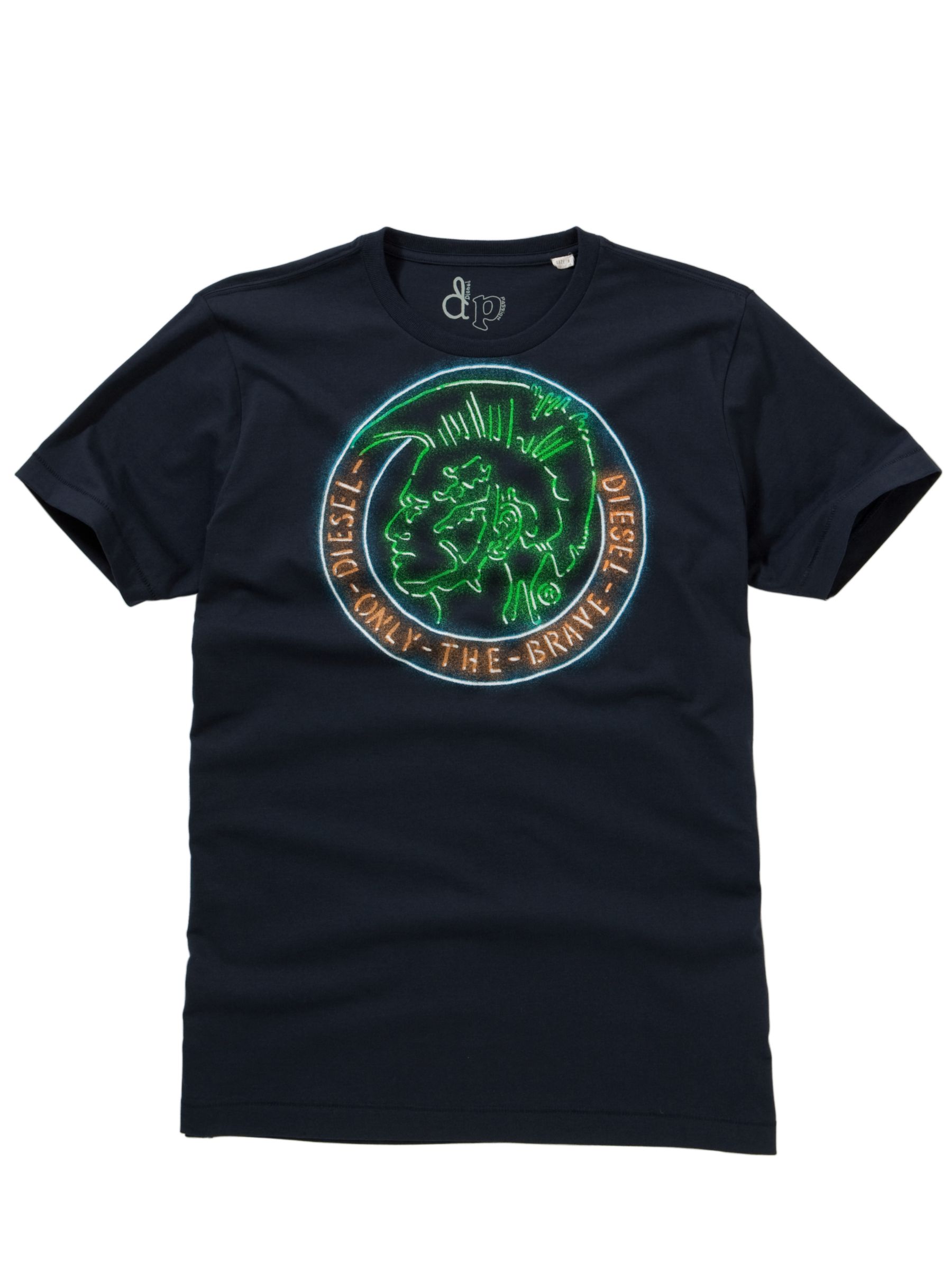 Diesel Neon Mohican T-Shirt, Navy