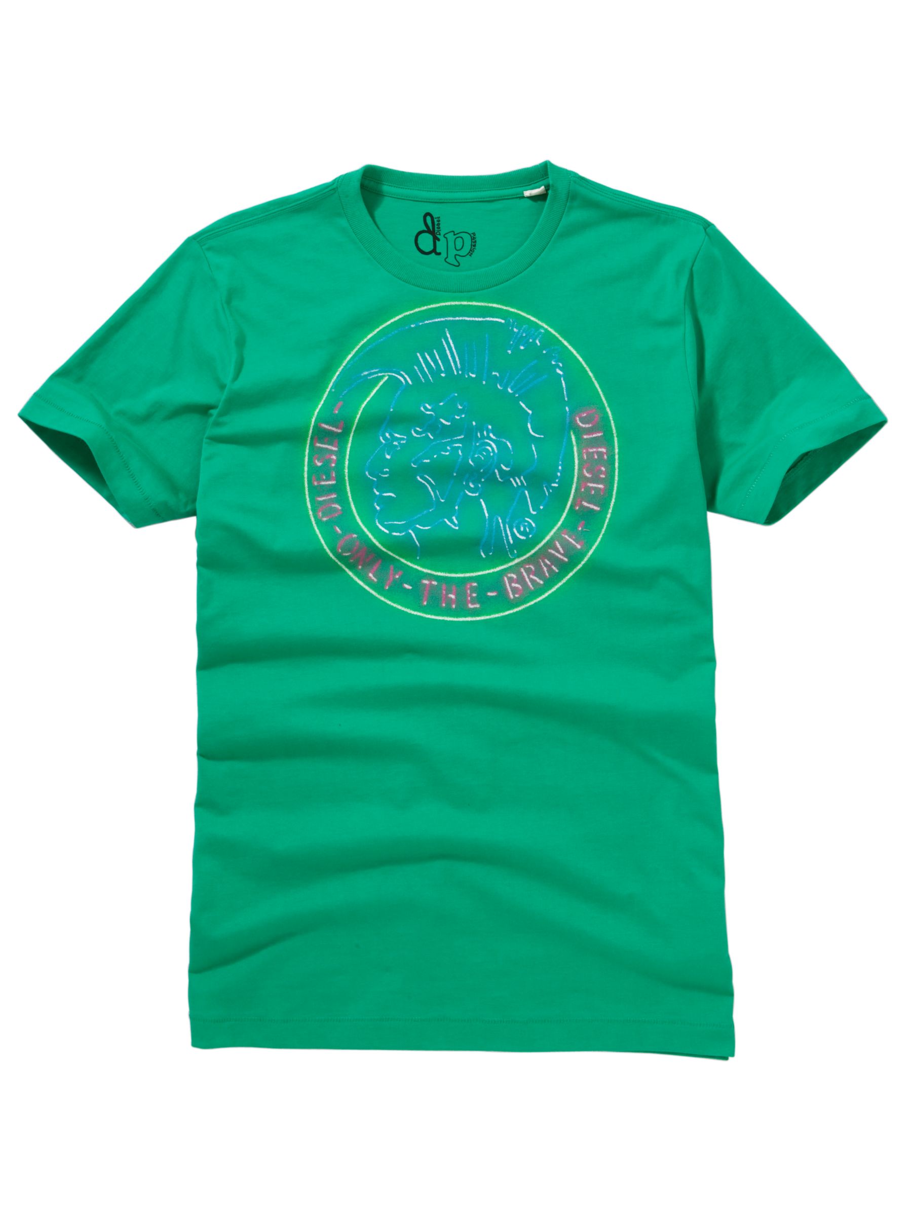Diesel Neon Mohican T-Shirt, Green