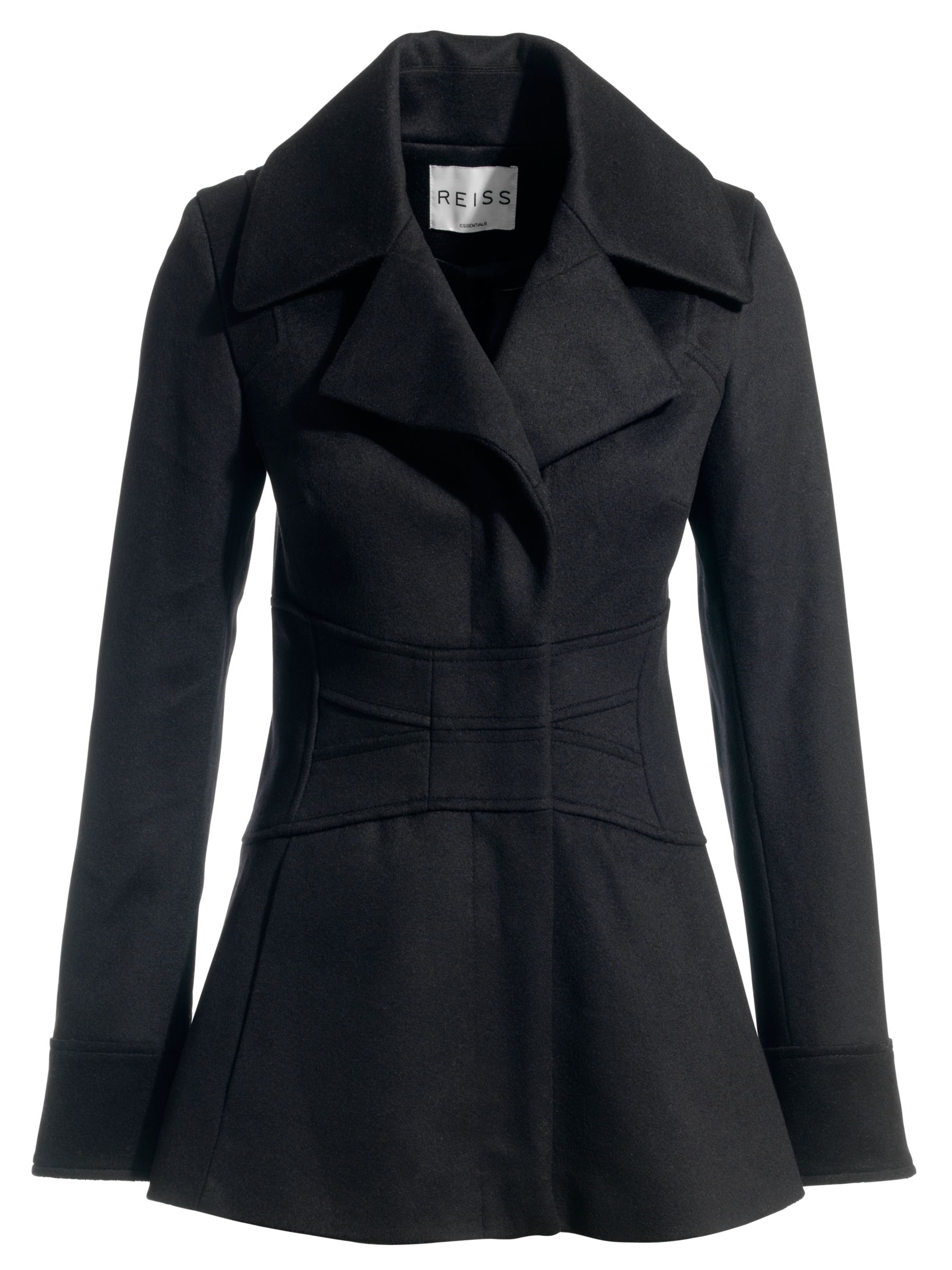 Reiss Roxy Fitted Jacket, Black at John Lewis