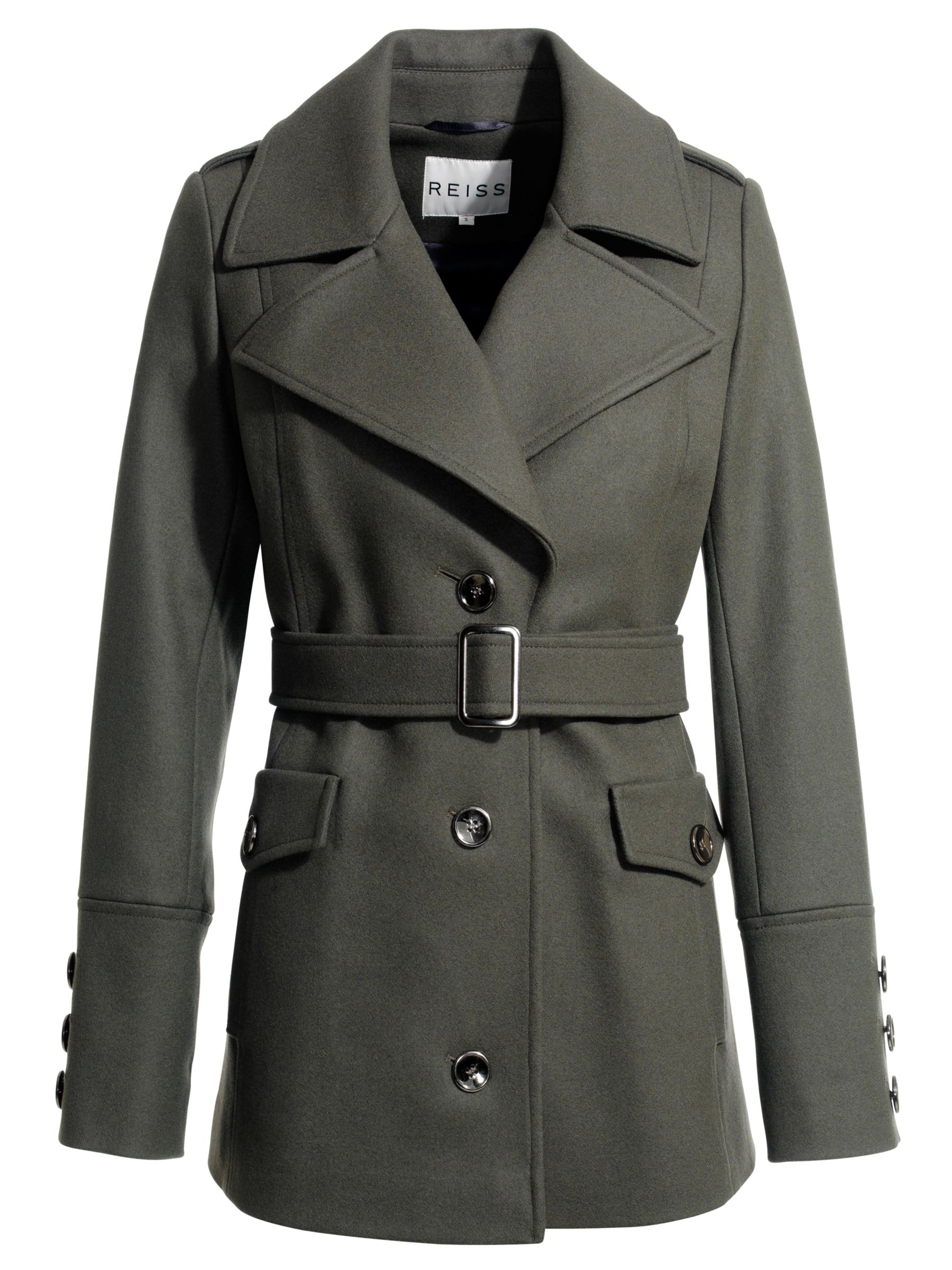 Reiss Skyler Military Style Jacket, Military Grey at John Lewis