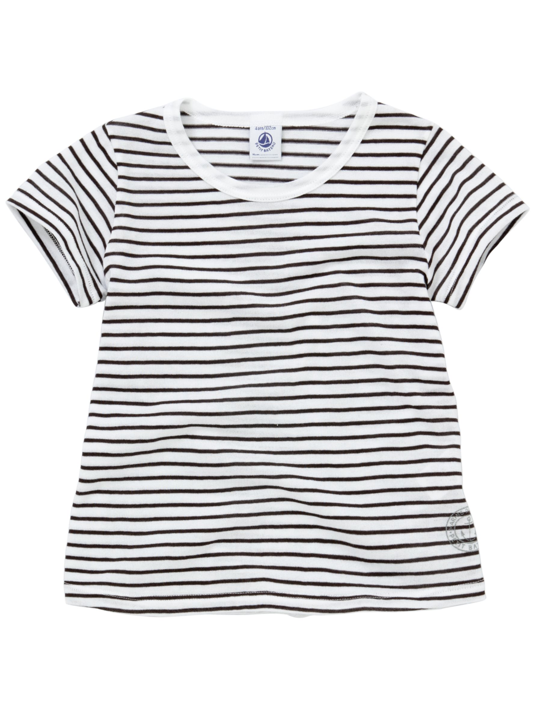 Petit Bateau Stripe Print Short Sleeve T-Shirt,