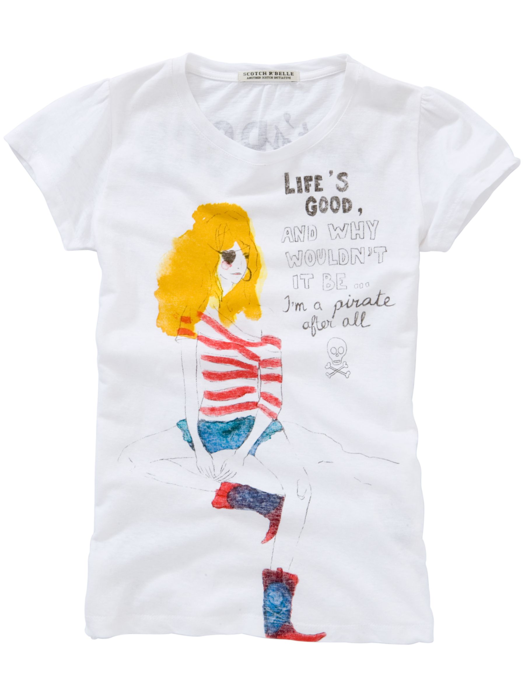 Pirate Print T-Shirt, White