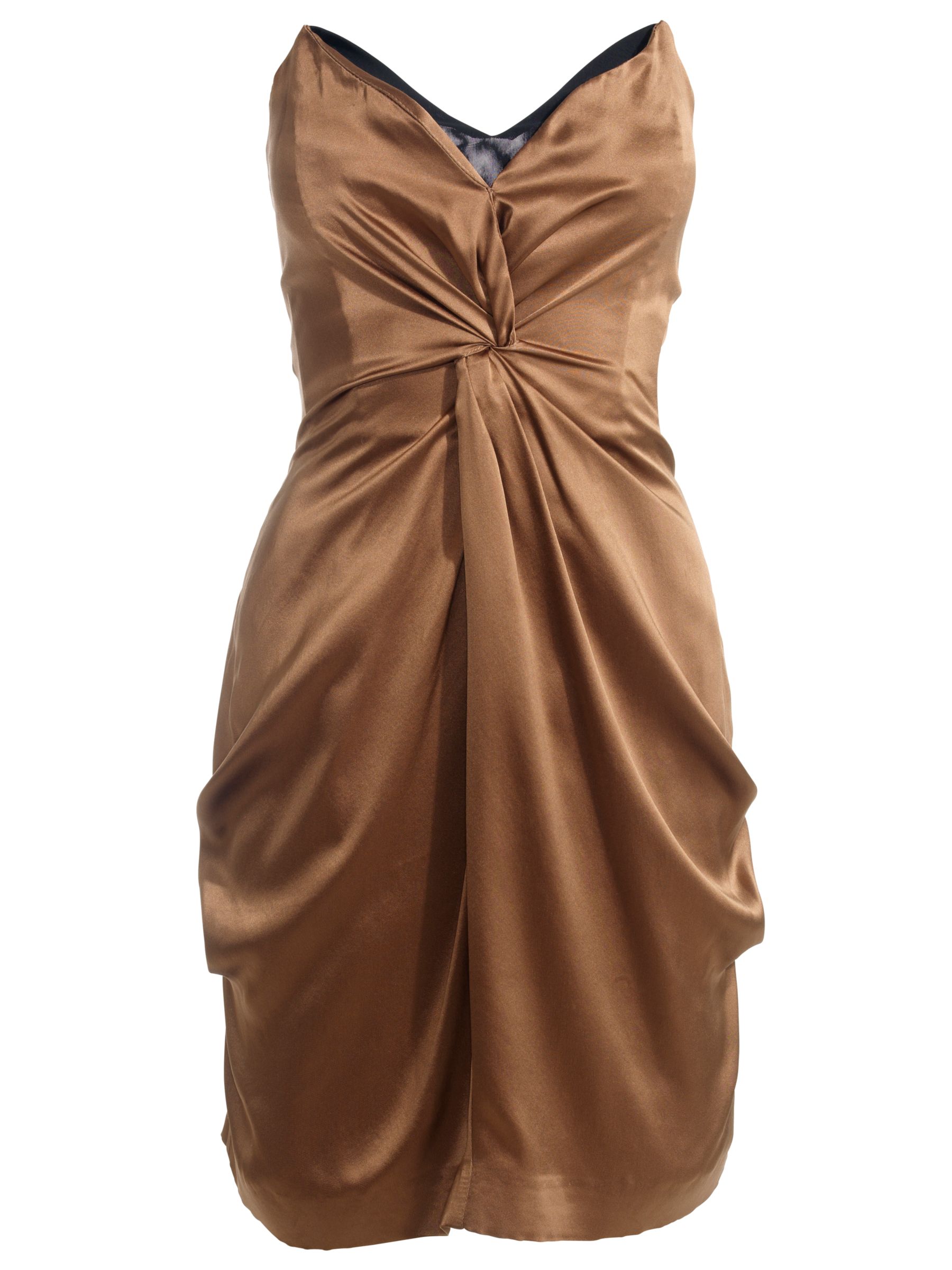 Reiss Courtney Corset Bustier Dress, Bronze at John Lewis