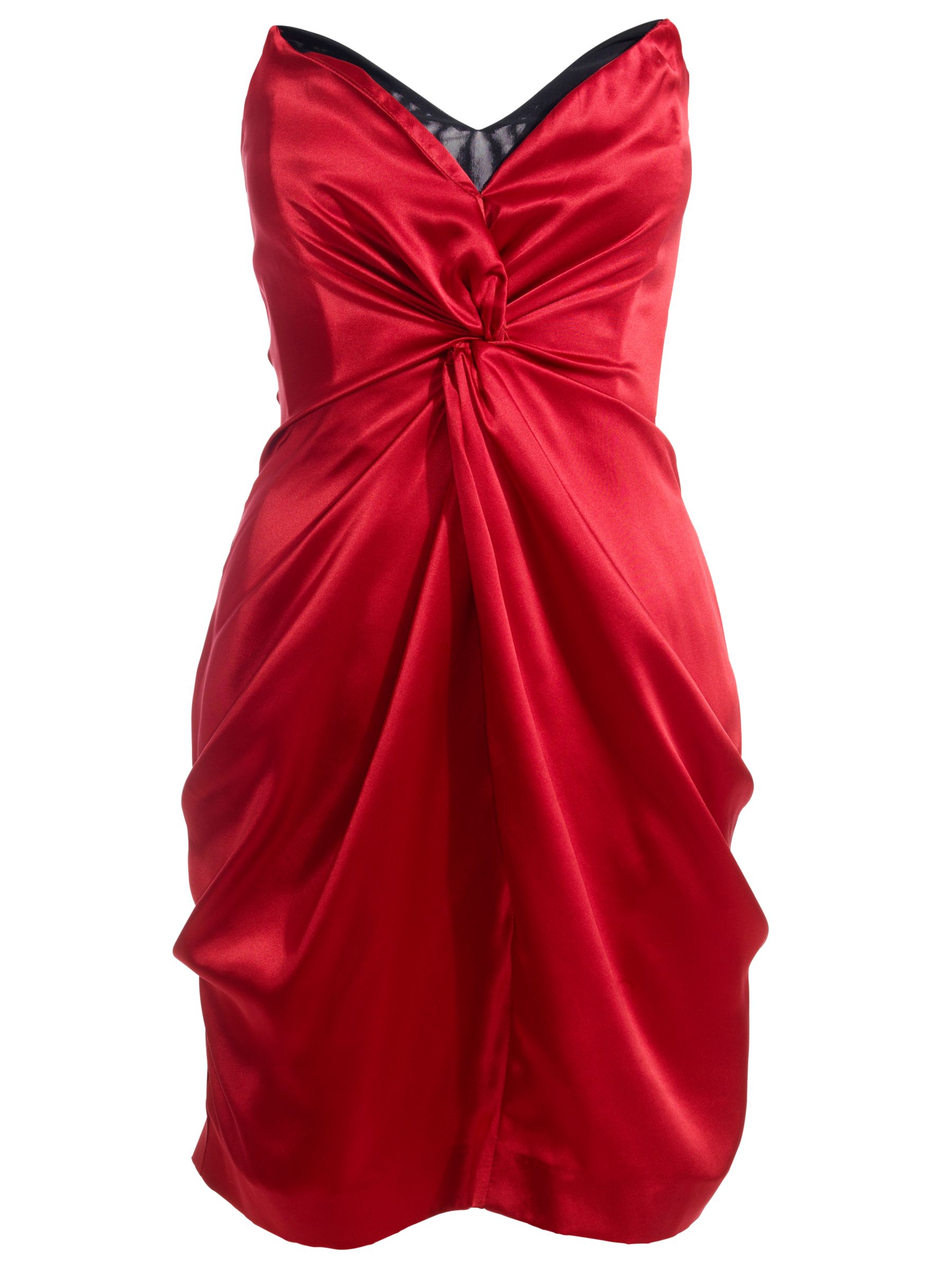 Reiss Courtney Corset Bustier Dress, Red at John Lewis