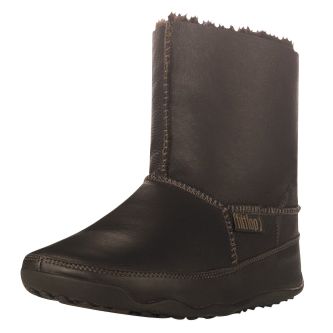 Fitflop Mukluk Leather Boots, Brown at John Lewis