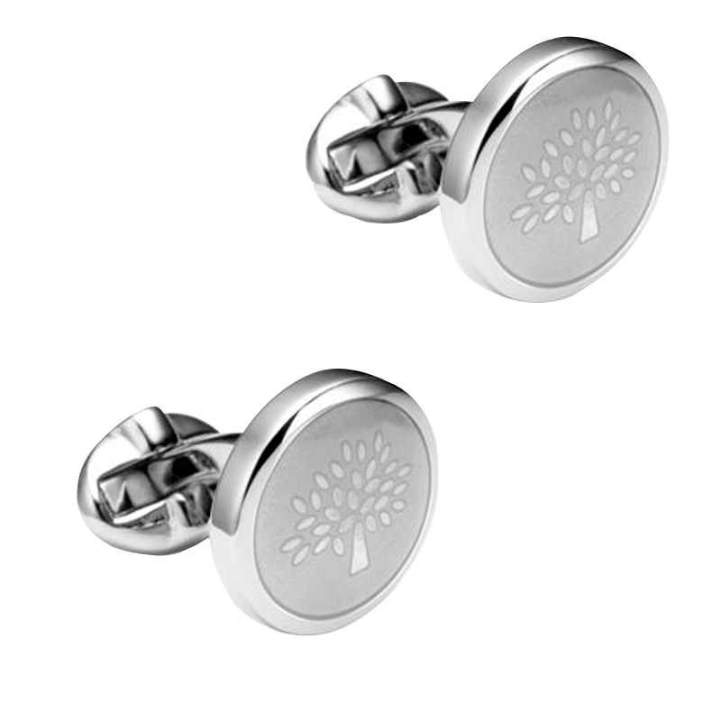 Transparent Tree Cufflinks, Grey