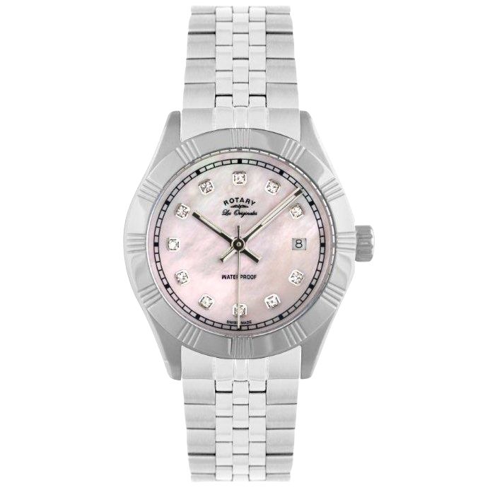 Rotary LB90100/07 Women's Round Dial Stainless Steel Bracelet Watch at JohnLewis