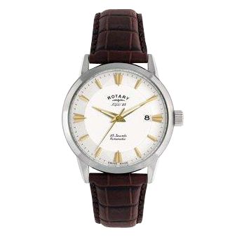 Rotary LE90000/02 Men's Round Dial Brown Leather Strap Watch at John Lewis