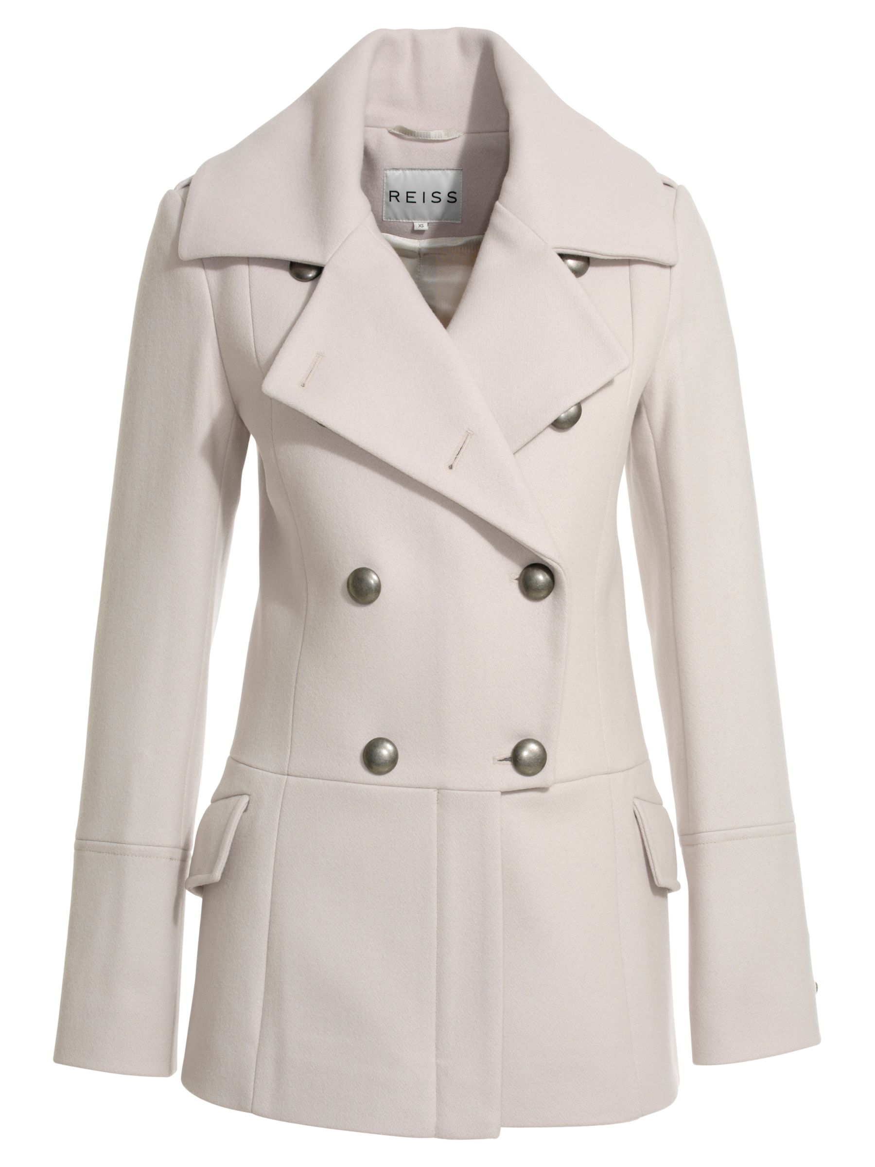 Reiss Sonny Military Jacket, White at John Lewis