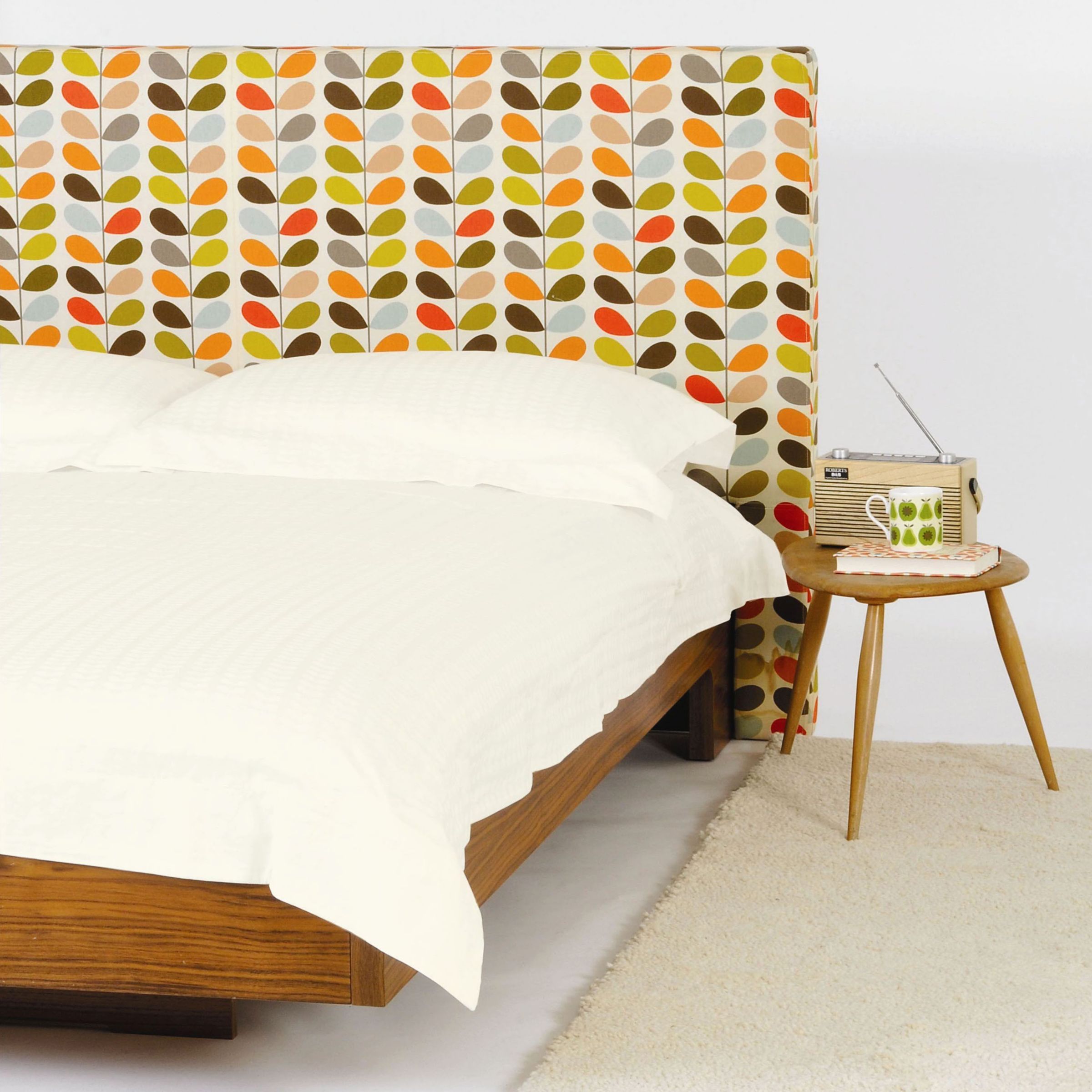 Orla Kiely Tiny Stem Duvet Covers, Winter White