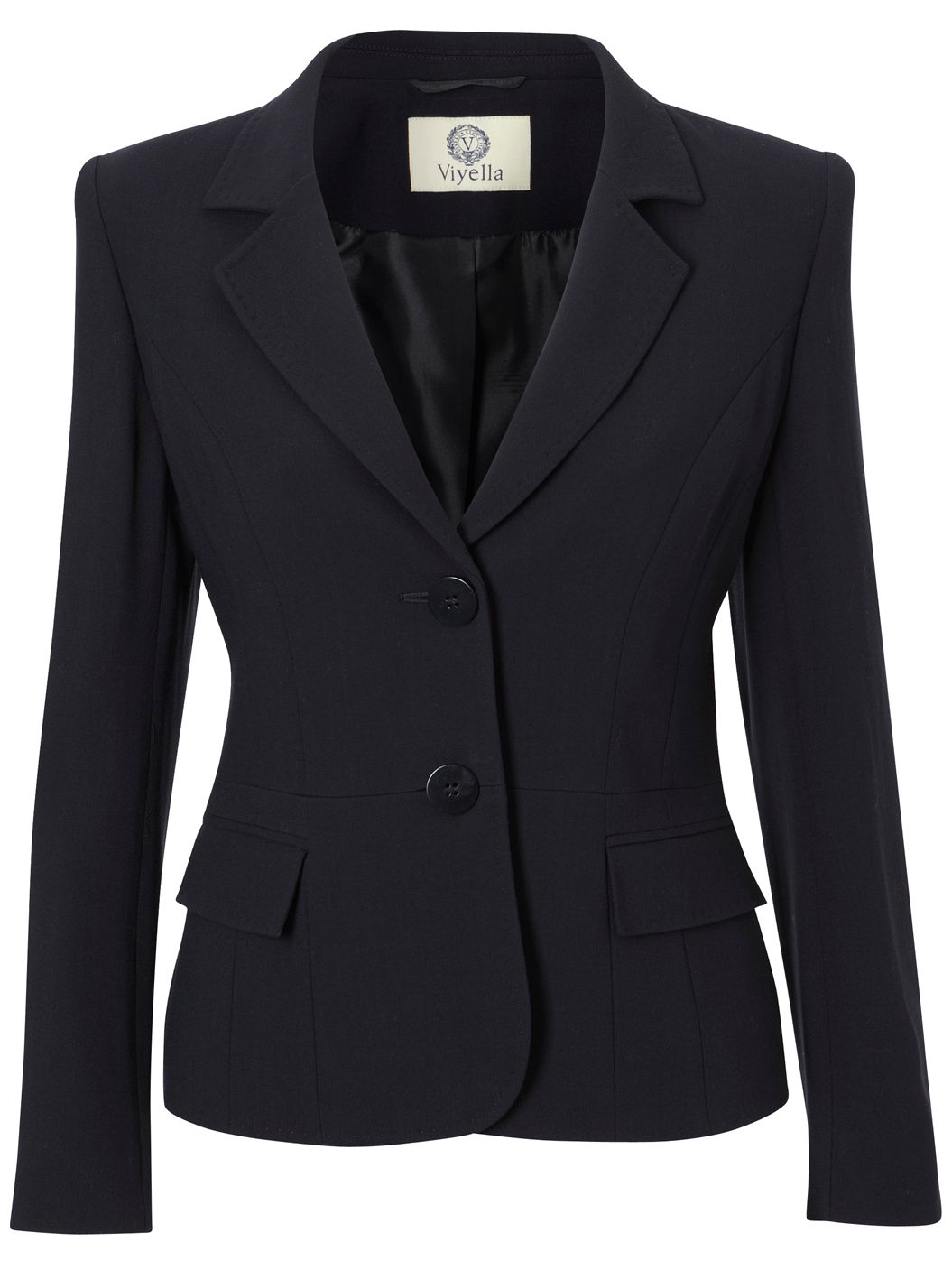 Viyella Wool Crepe Tailored Jacket, Indigo at JohnLewis