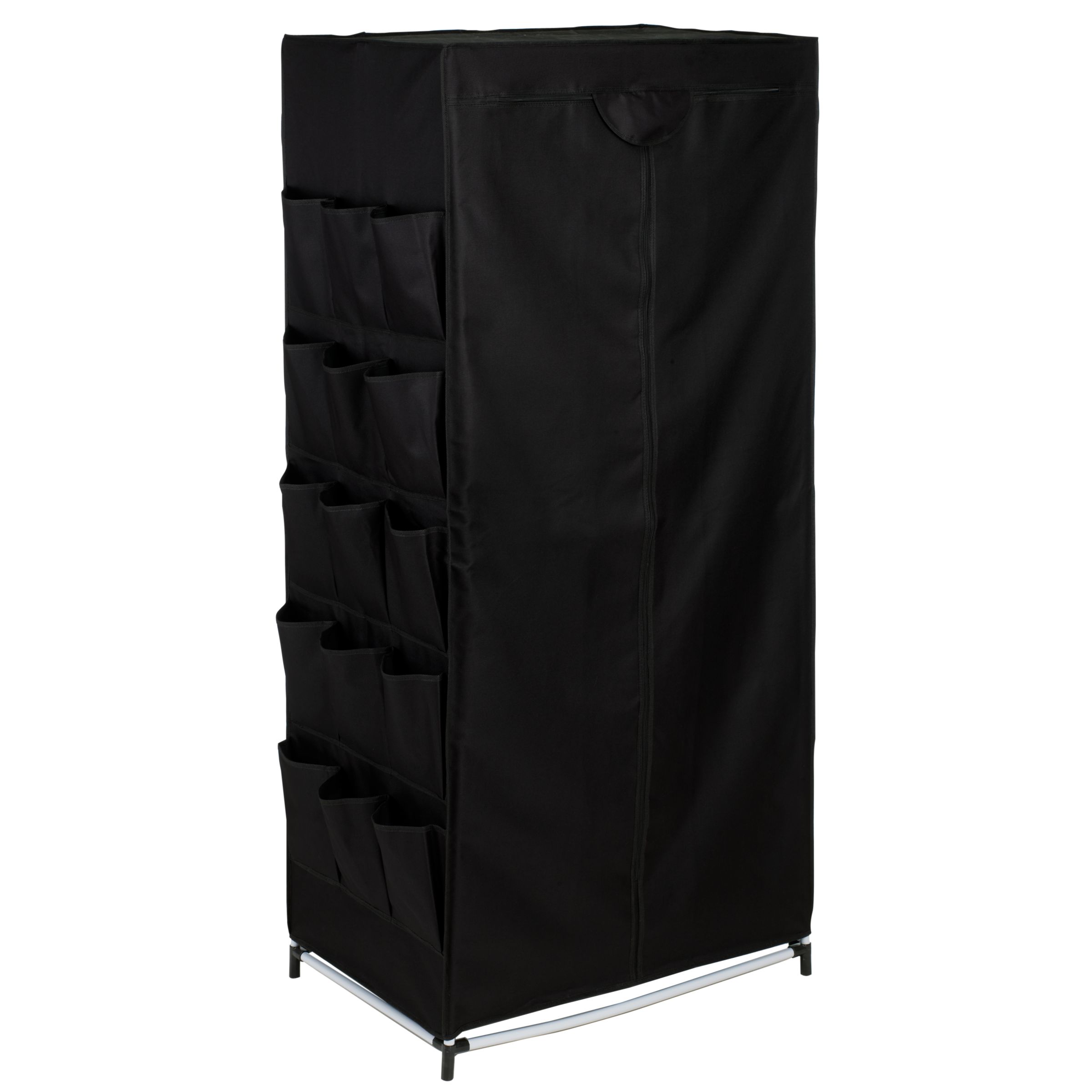 John Lewis Polyester Cover Wardrobe, Black