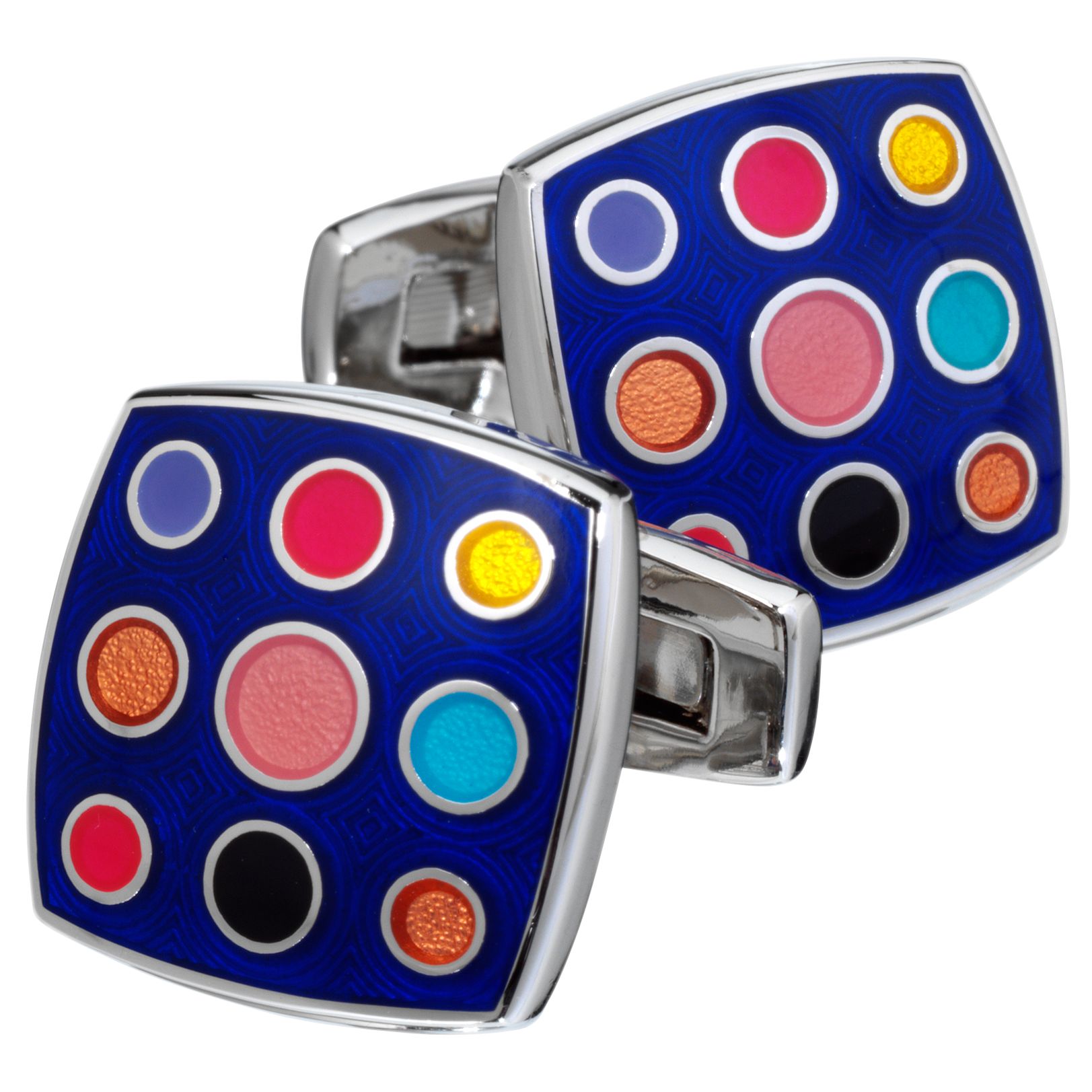 Cushion Dot Cufflinks, Royal