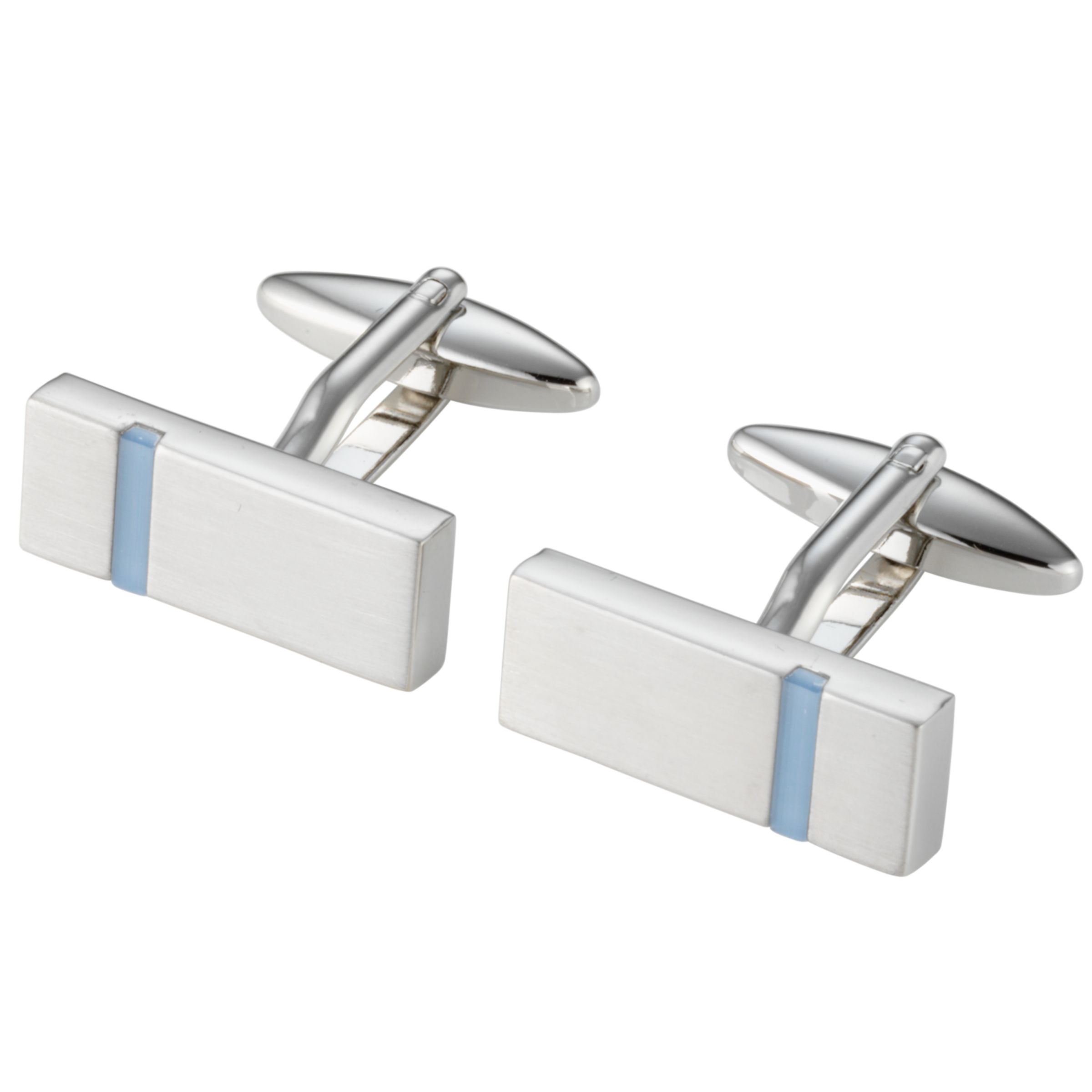 John Lewis Men Oblong Cufflinks, Metallics