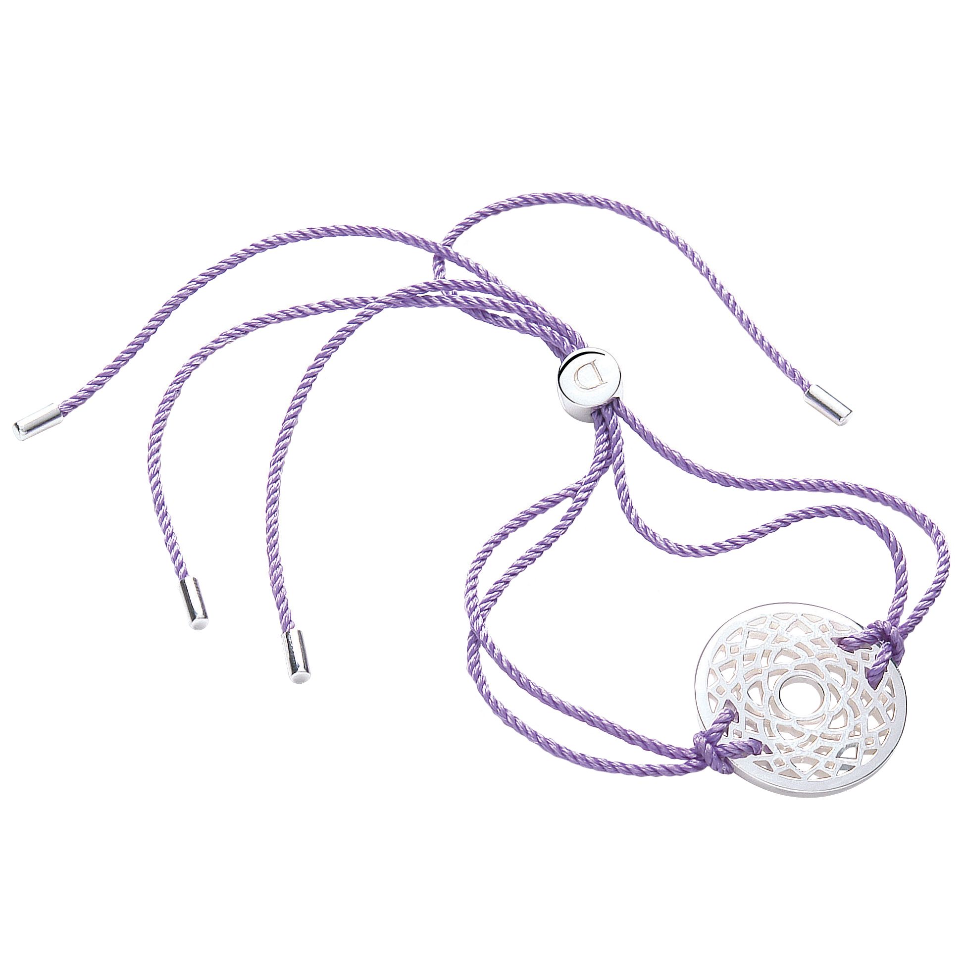 Sterling Silver Lilac Crown Chakra Bracelet