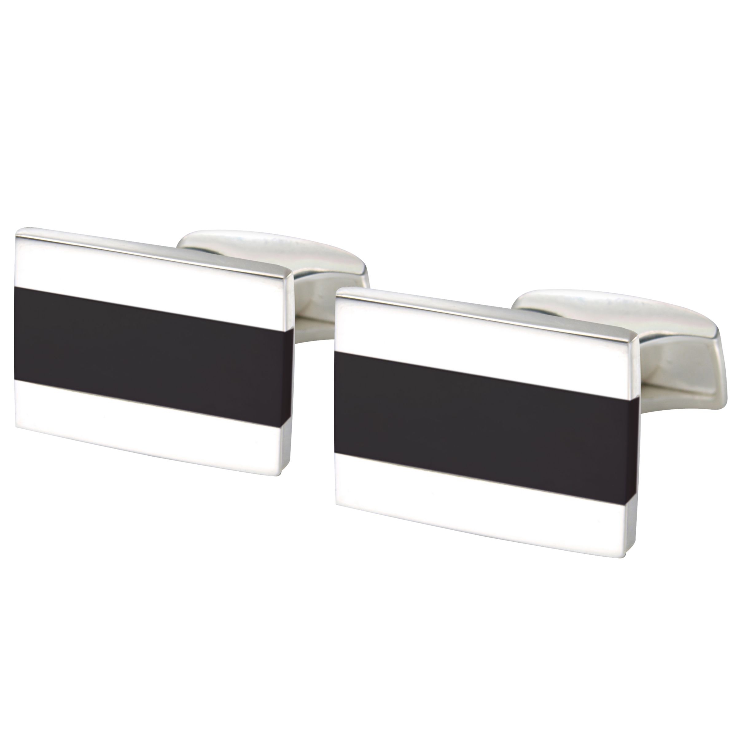 So Jewellery Square Cufflinks, Black