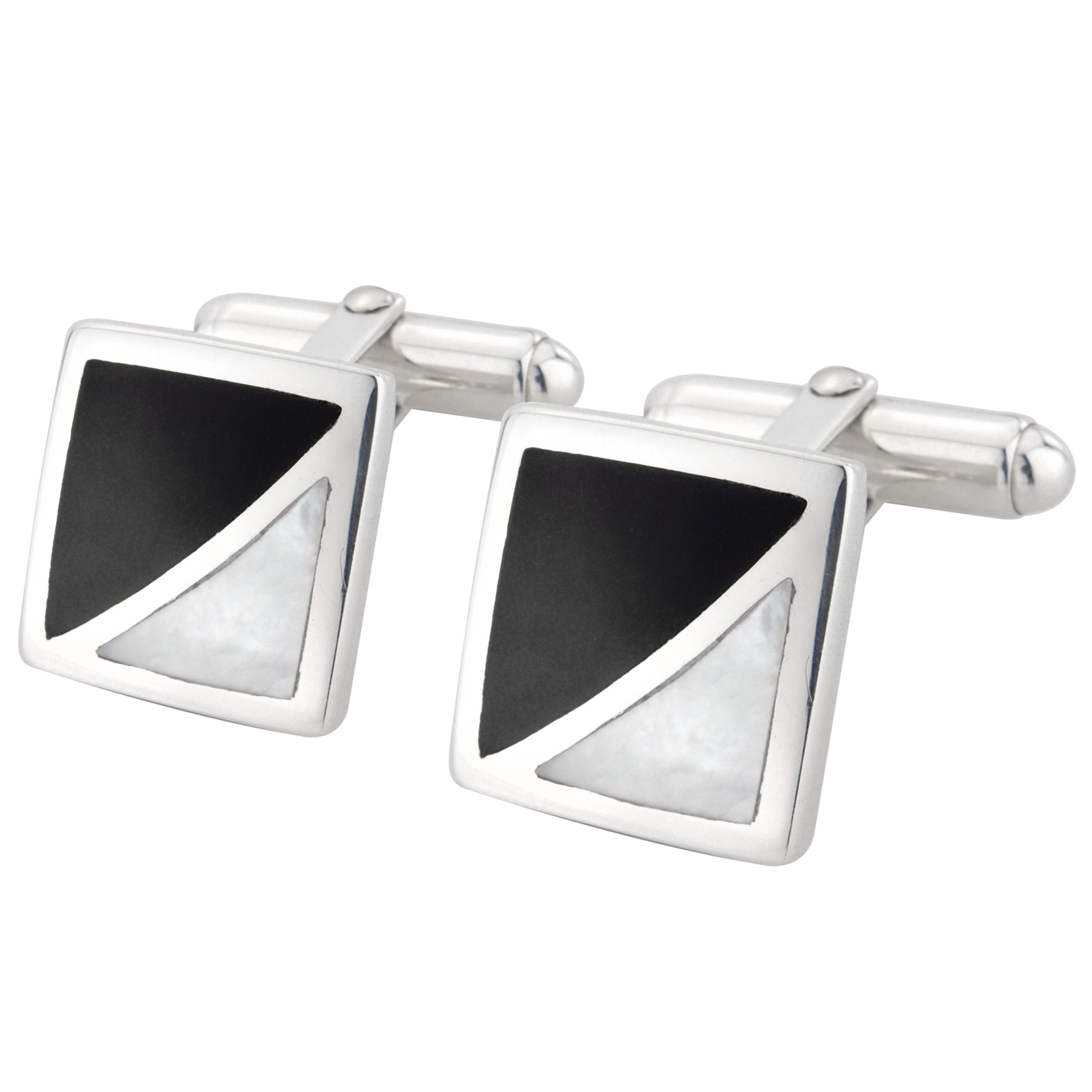 So Jewellery So Jewelery Monochrome Square Cufflinks, Black