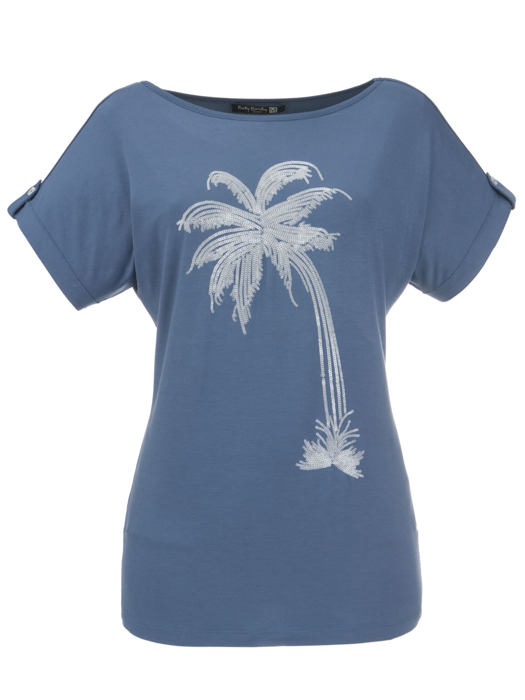 Betty Barclay Stud Tab Sequin Palm Tree T-Shirt,